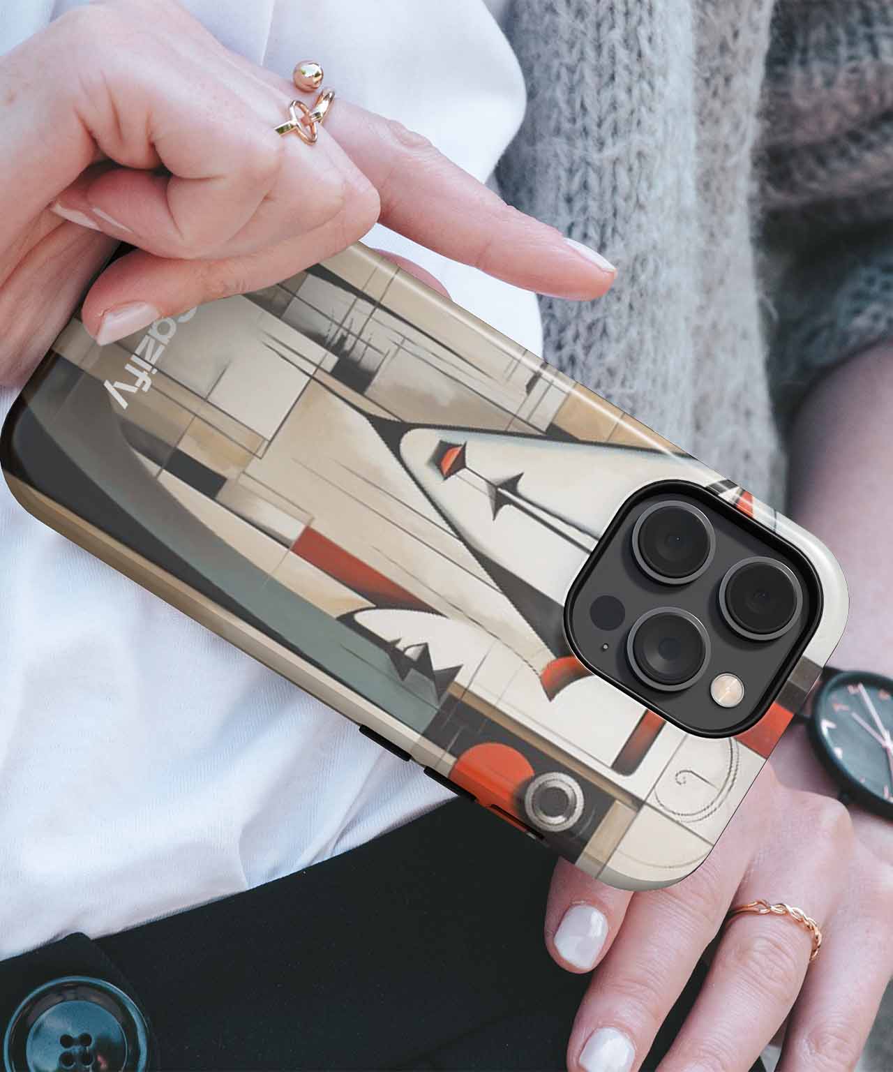 Abstract Emotional Duo Captured in Color iPhone case Case Cazify - Delivery Canada