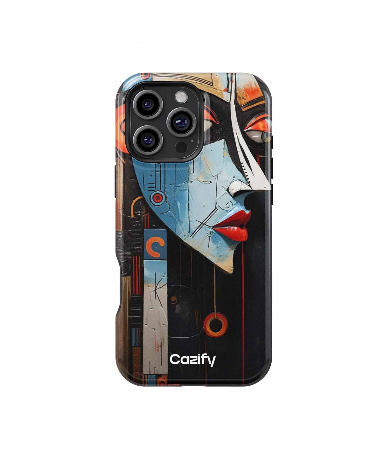 Artistic Face of Colorful Whimsy iPhone case Case Cazify - Delivery Canada