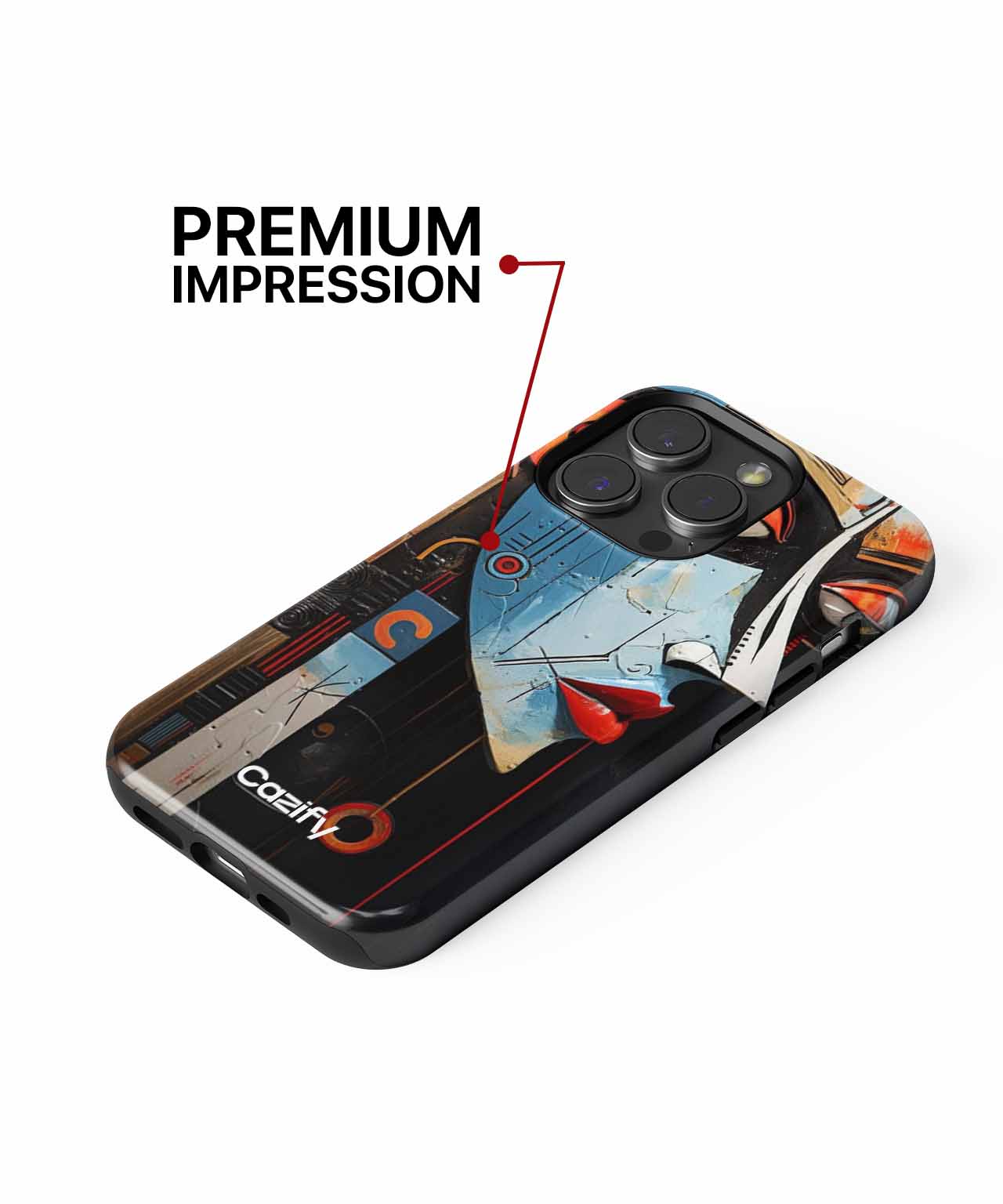 Artistic Face of Colorful Whimsy iPhone case Case Cazify - Delivery Canada