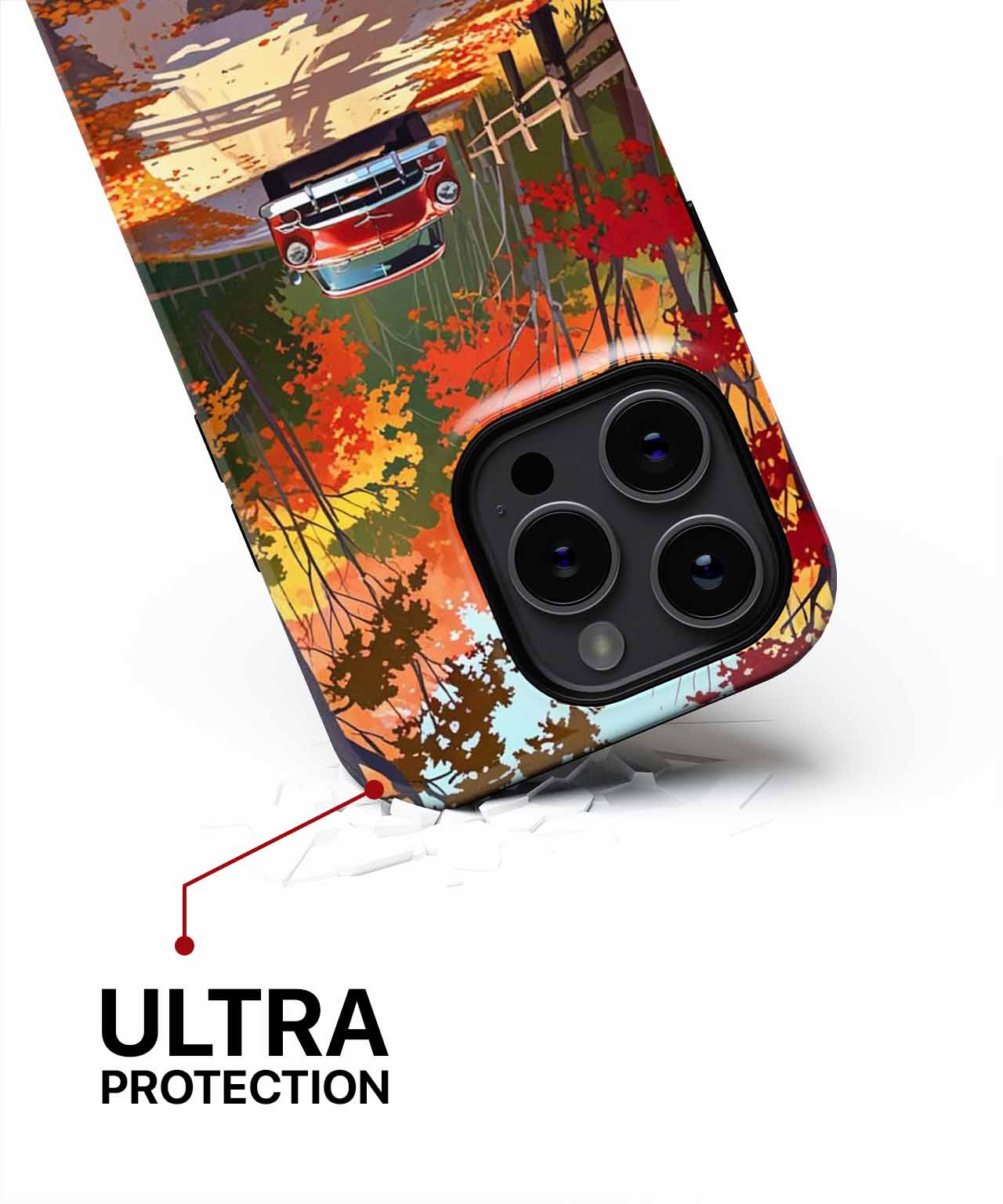 Autumn Adventure in a Red Car iPhone case Case Cazify - Delivery Canada