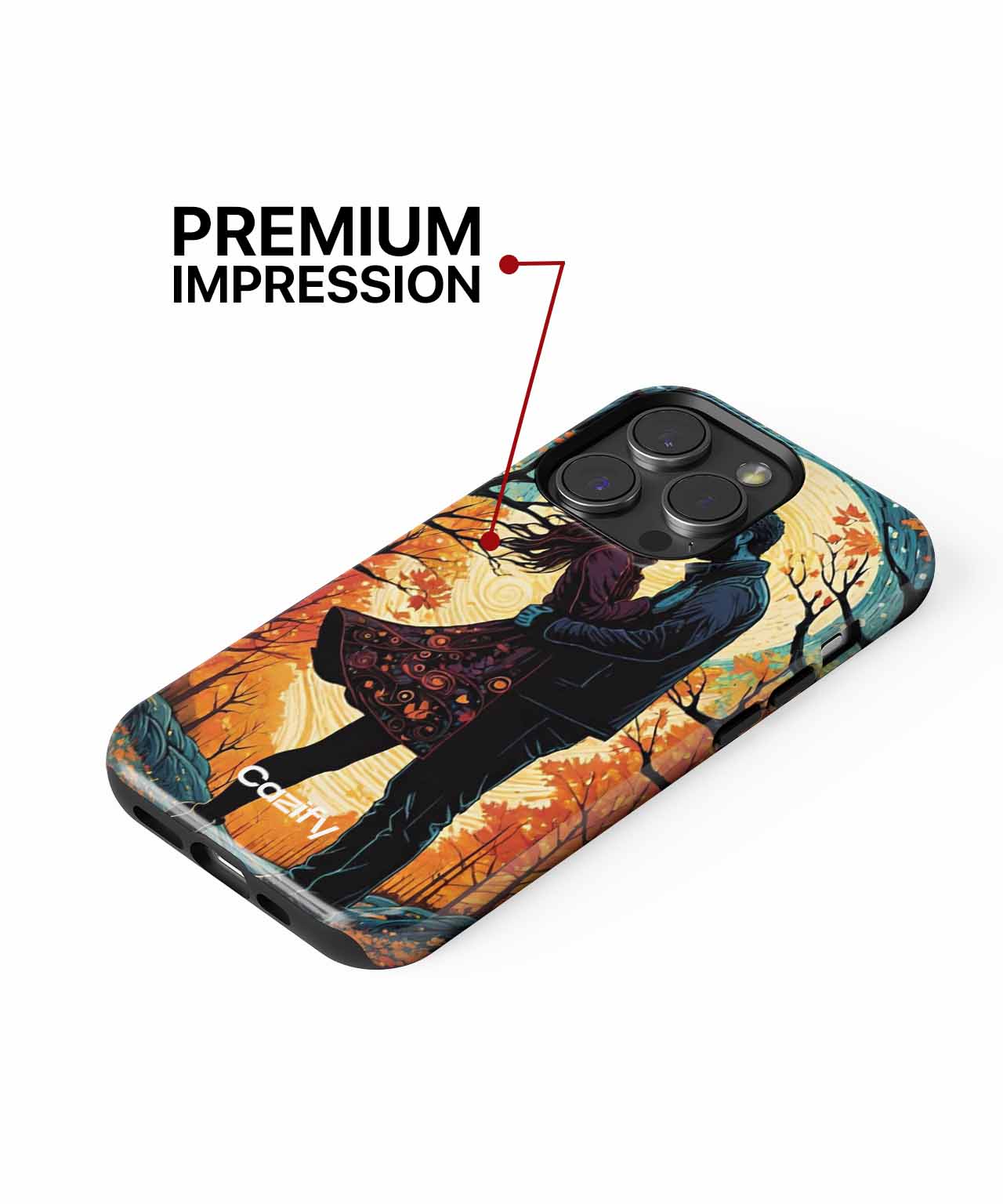 Autumn Love Under Golden Leaves iPhone case Case Cazify - Delivery Canada