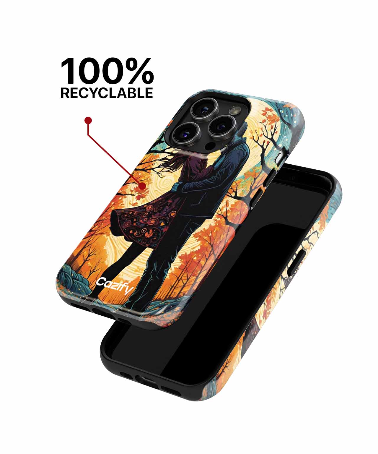 Autumn Love Under Golden Leaves iPhone case Case Cazify - Delivery Canada