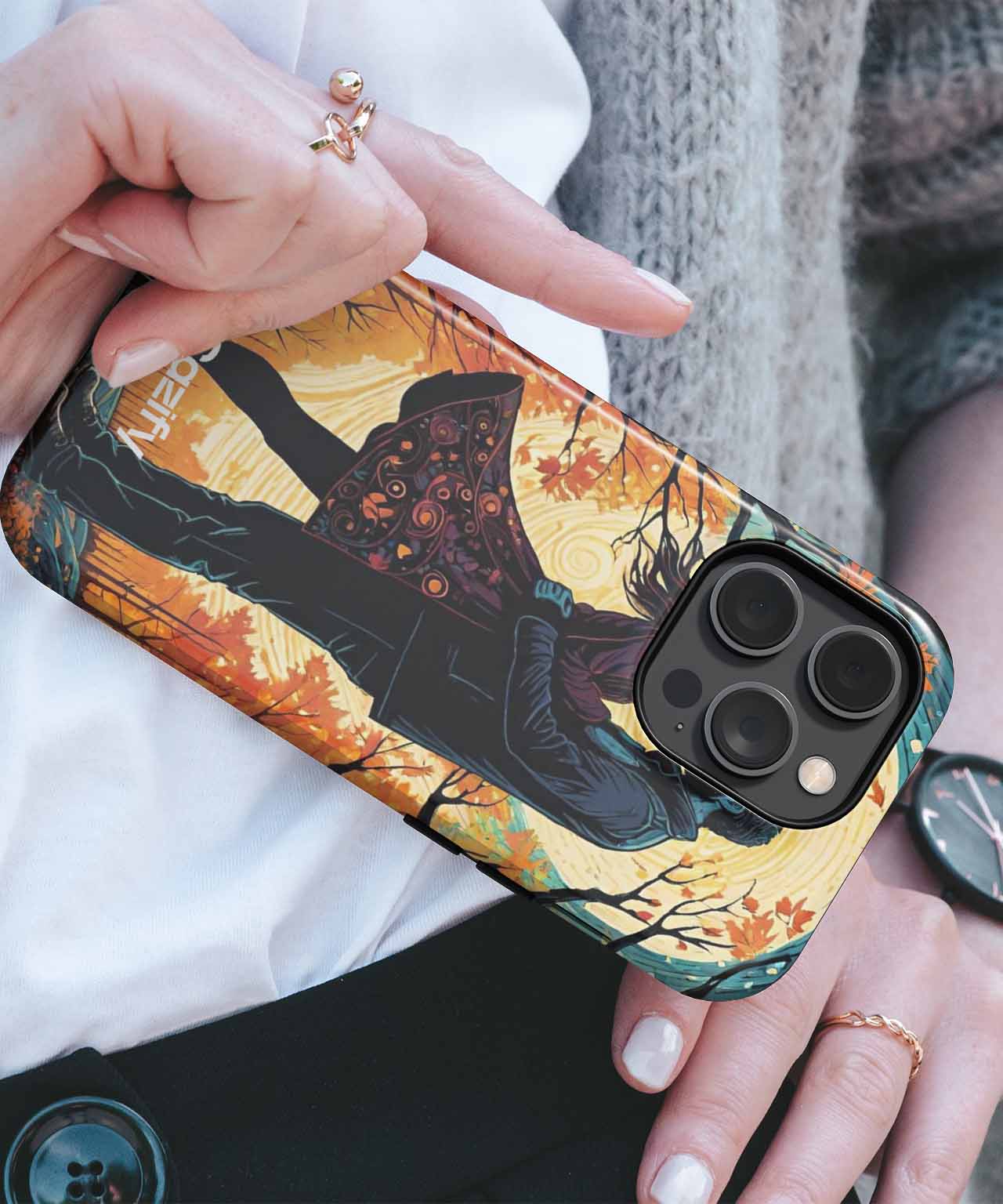 Autumn Love Under Golden Leaves iPhone case Case Cazify - Delivery Canada