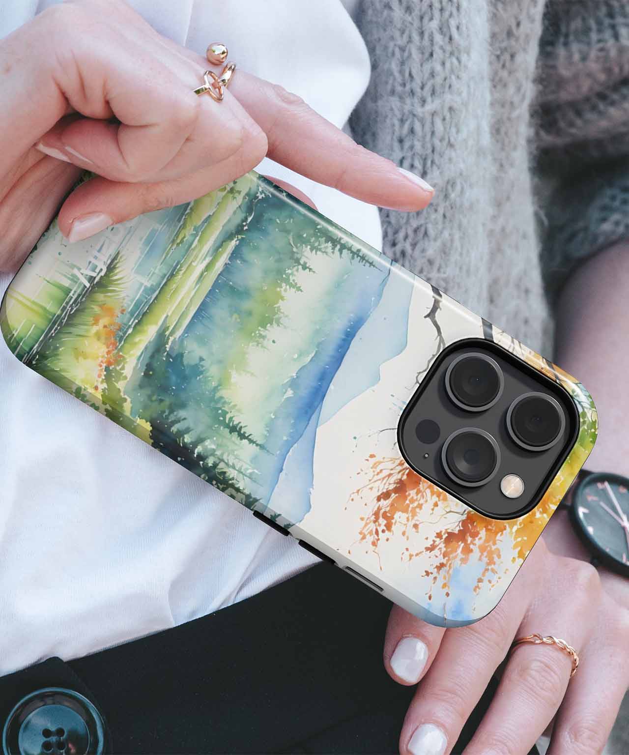 Autumn's Vibrant Nature Symphony iPhone case Case Cazify - Delivery Canada