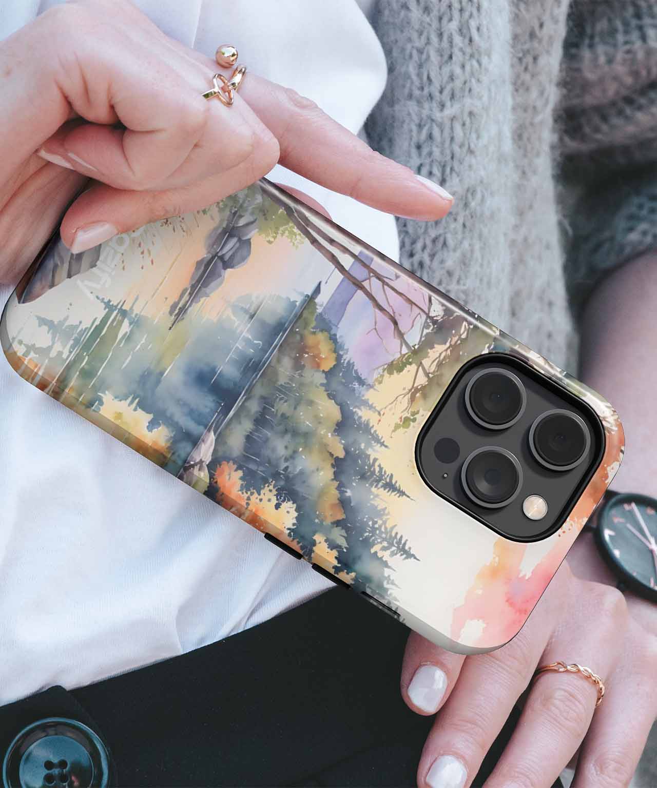 Autumn Whispering Reflections in Nature iPhone case Case Cazify - Delivery Canada