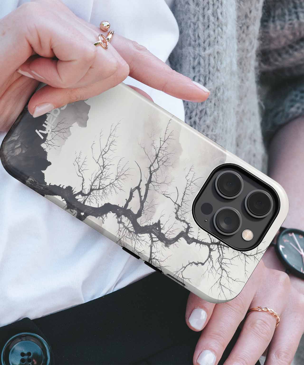 Barren Yet Majestic Mountain Tree iPhone case Case Cazify - Delivery Canada