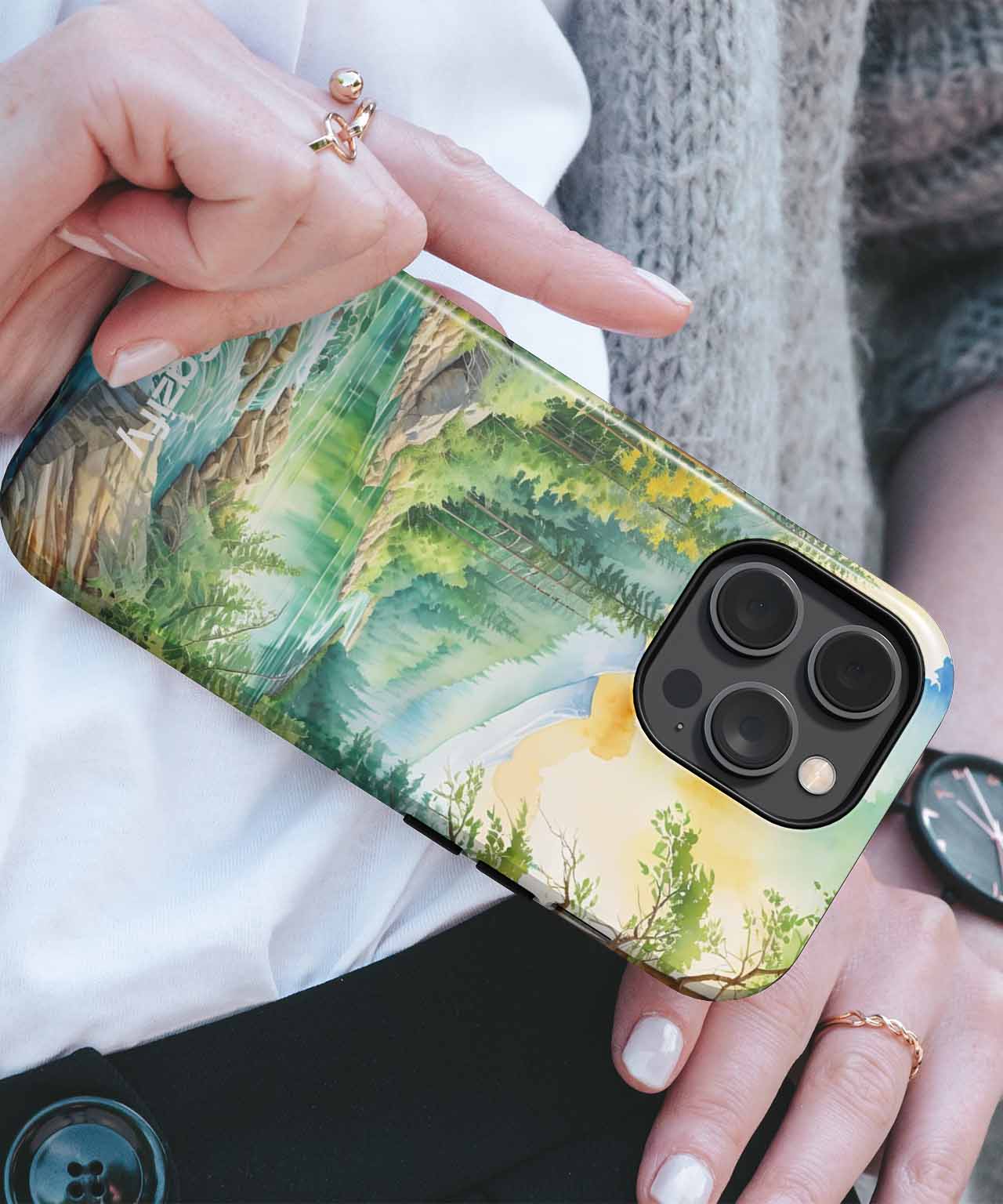 Bearly Having a Splash in Nature iPhone case Case Cazify - Delivery Canada