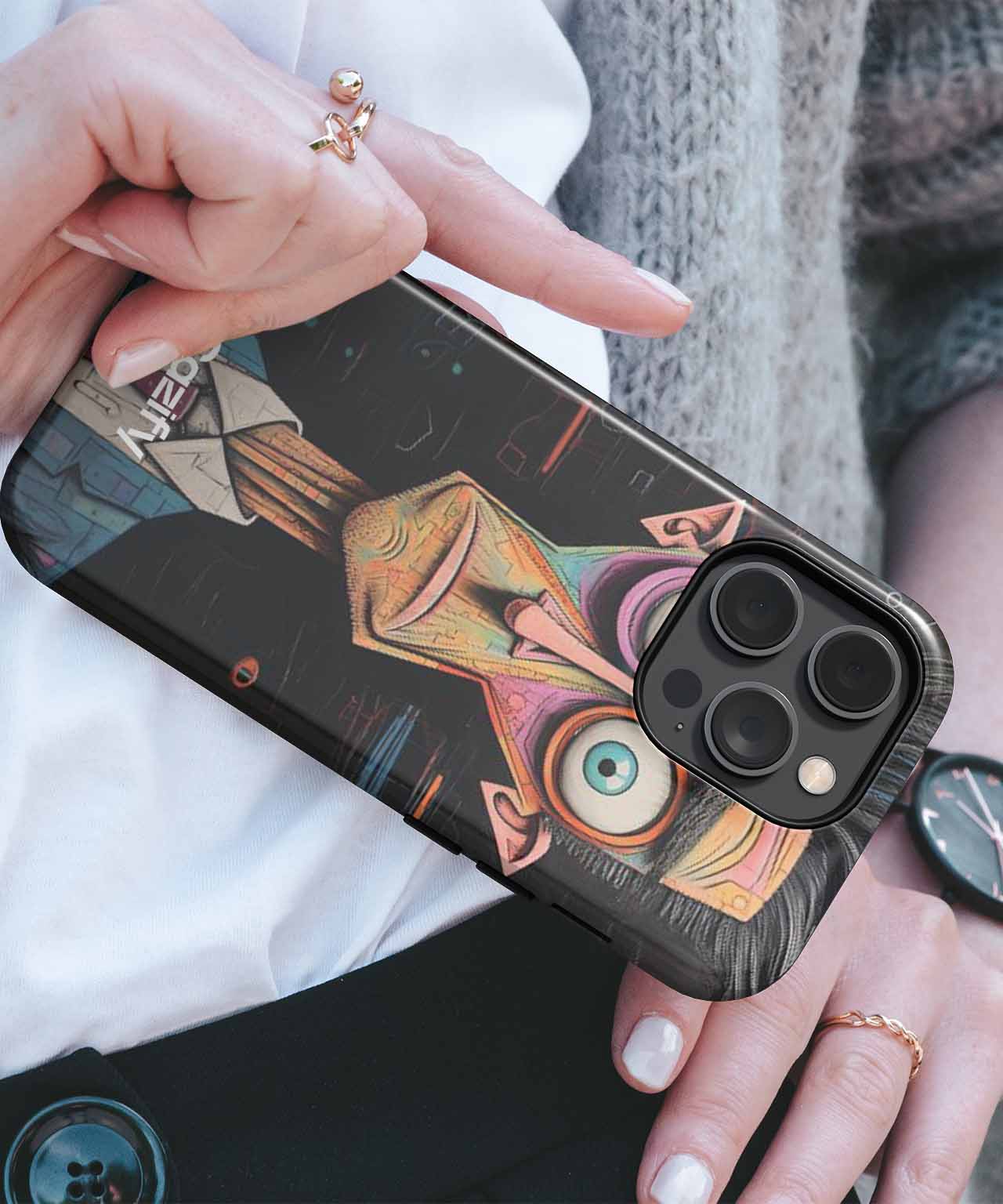 Bewildered Businessman with Quirky Style iPhone case Case Cazify - Delivery Canada
