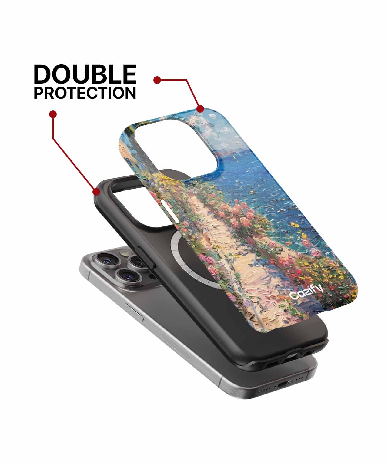 Blissful Coastal Stroll with Flowers iPhone case Case Cazify - Delivery Canada