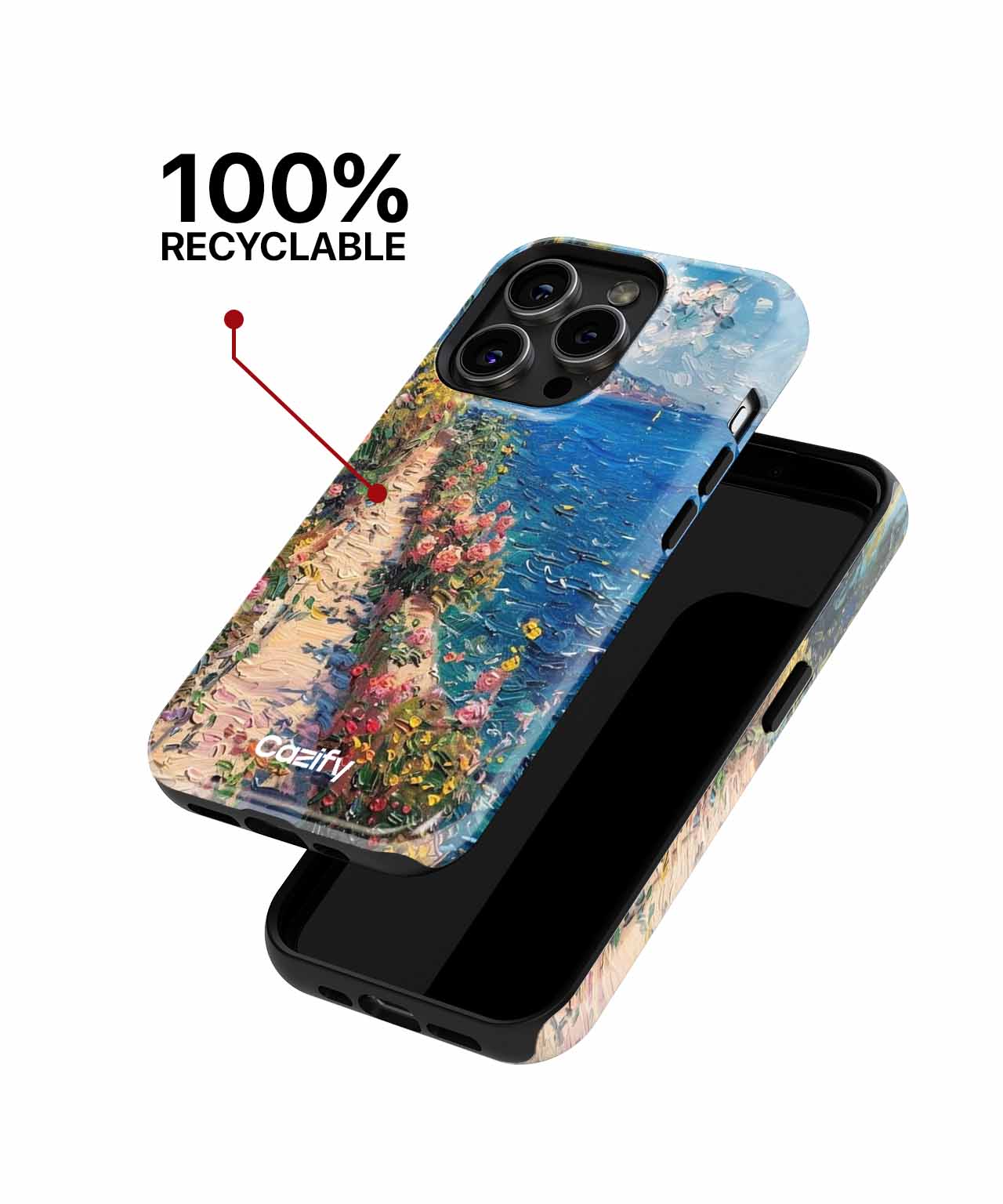 Blissful Coastal Stroll with Flowers iPhone case Case Cazify - Delivery Canada