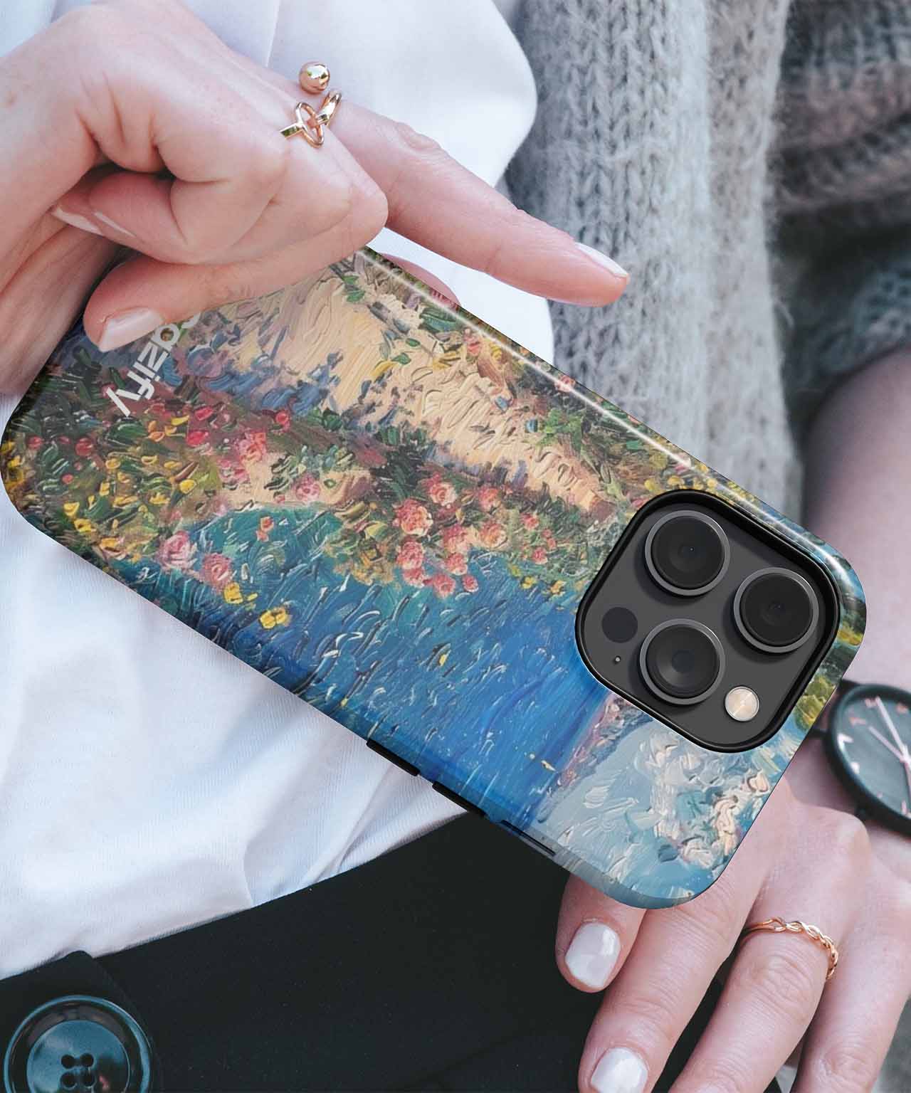 Blissful Coastal Stroll with Flowers iPhone case Case Cazify - Delivery Canada
