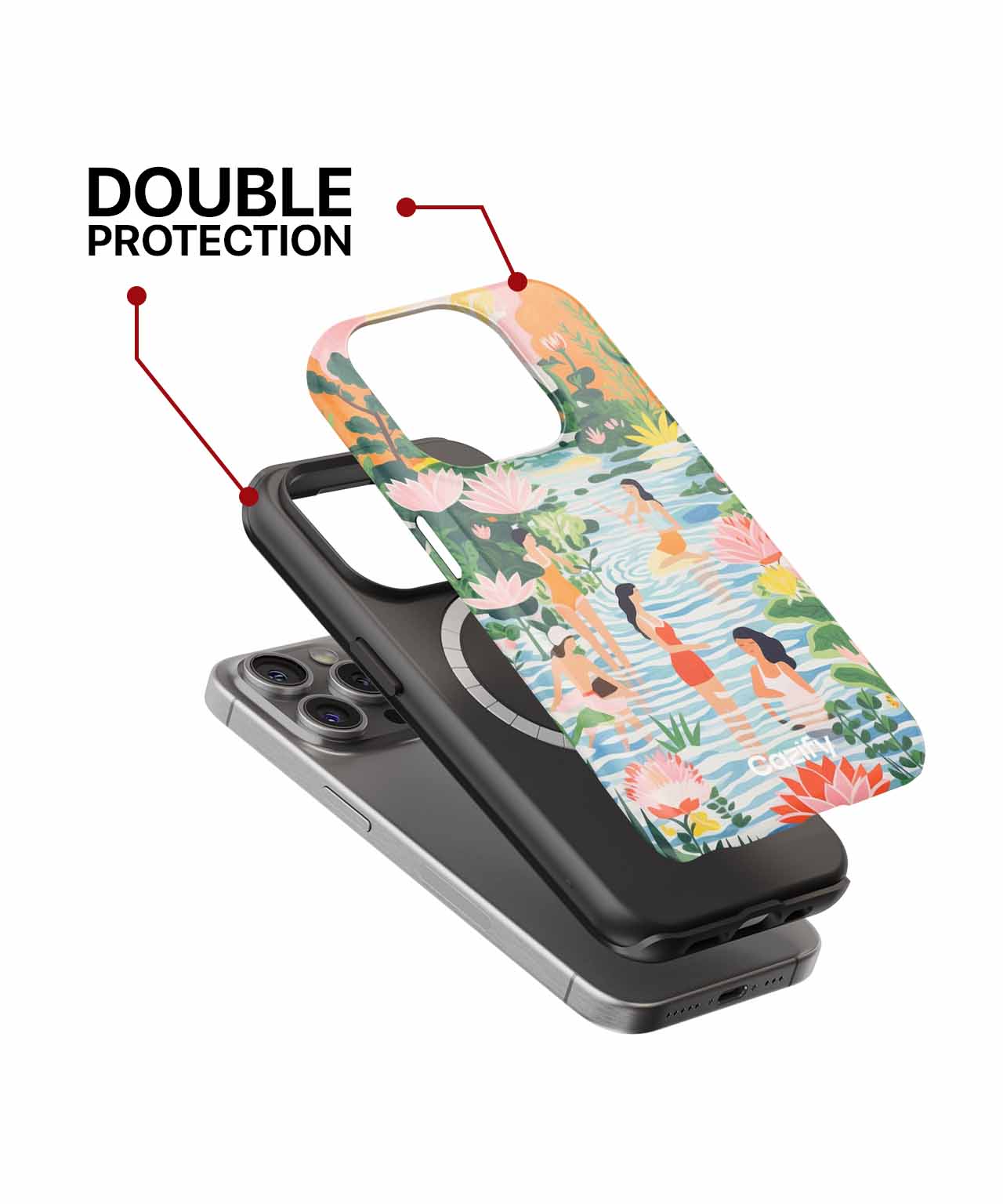 Blissful Ladies in a Vibrant Oasis iPhone case Case Cazify - Delivery Canada