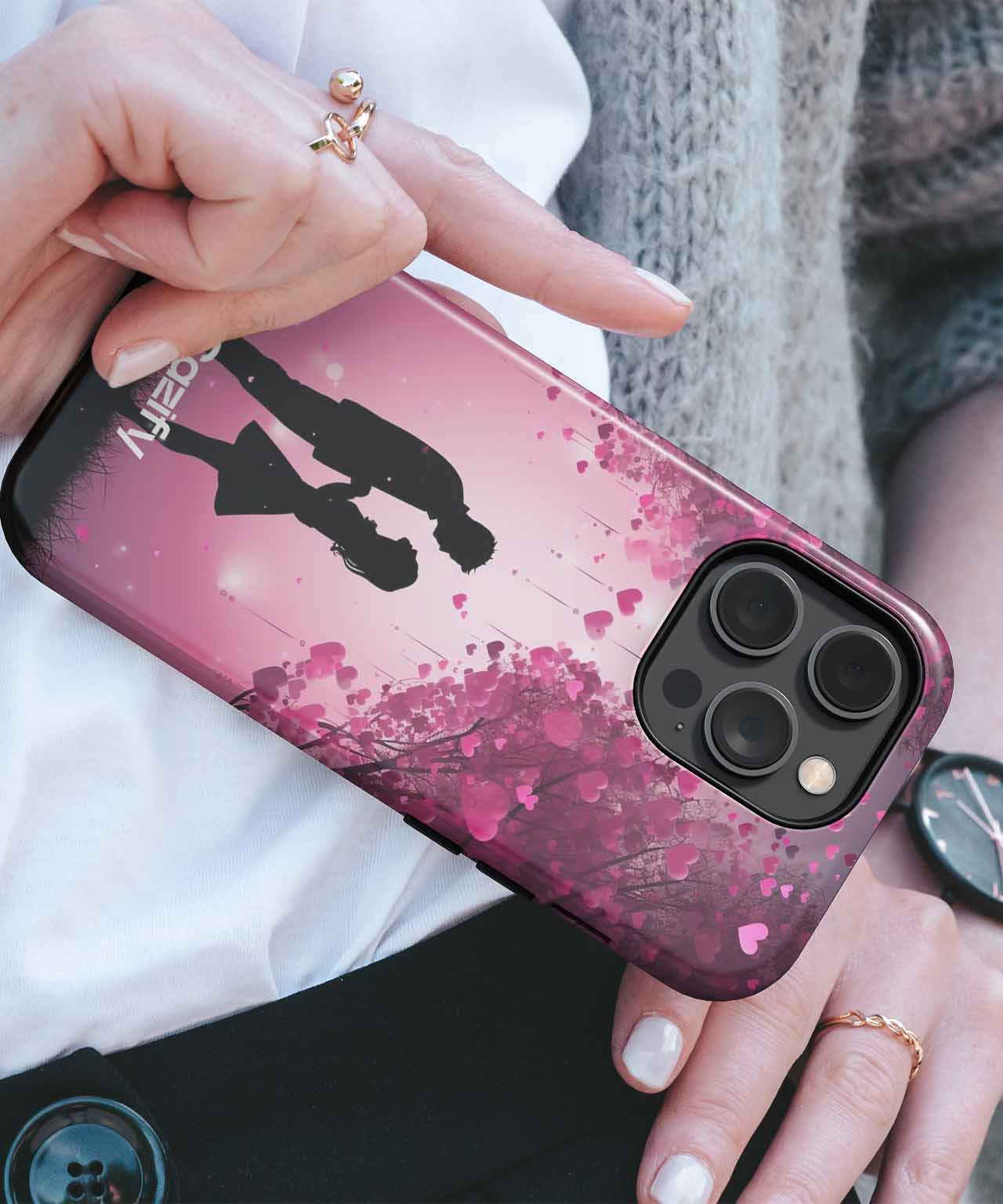 Blissful Love Under Heart Trees iPhone case Case Cazify - Delivery Canada