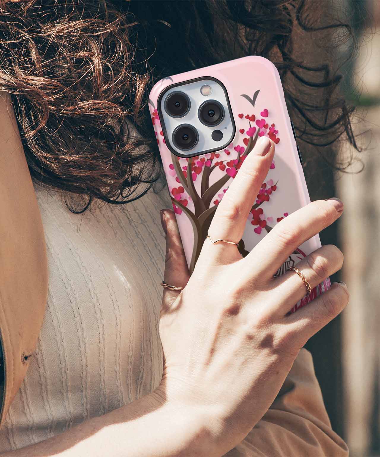 Blissful Nature Love Under Hearts iPhone case Case Cazify - Delivery Canada