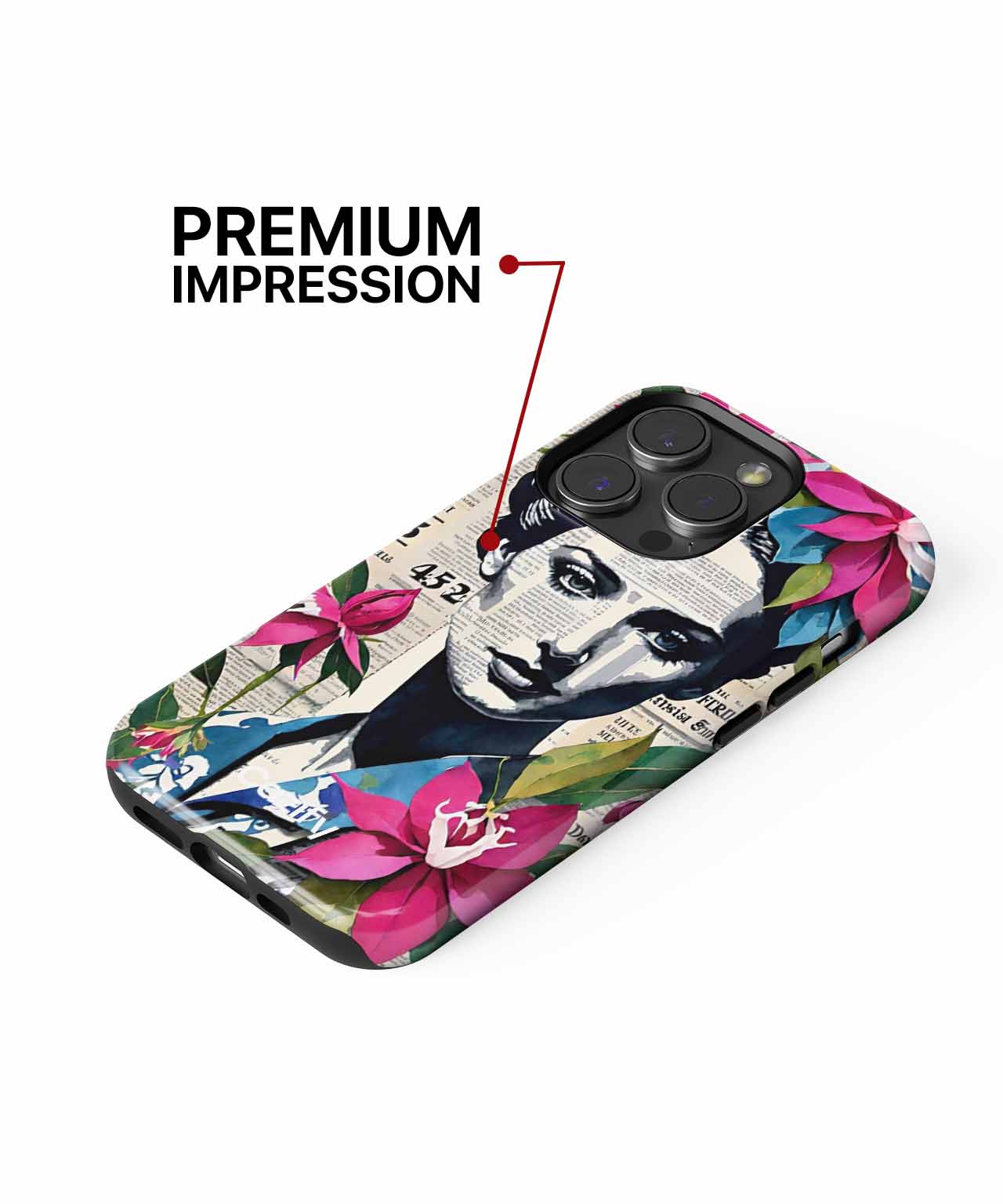 Blooming Beauty in a Newspaper Jungle iPhone case Case Cazify - Delivery Canada