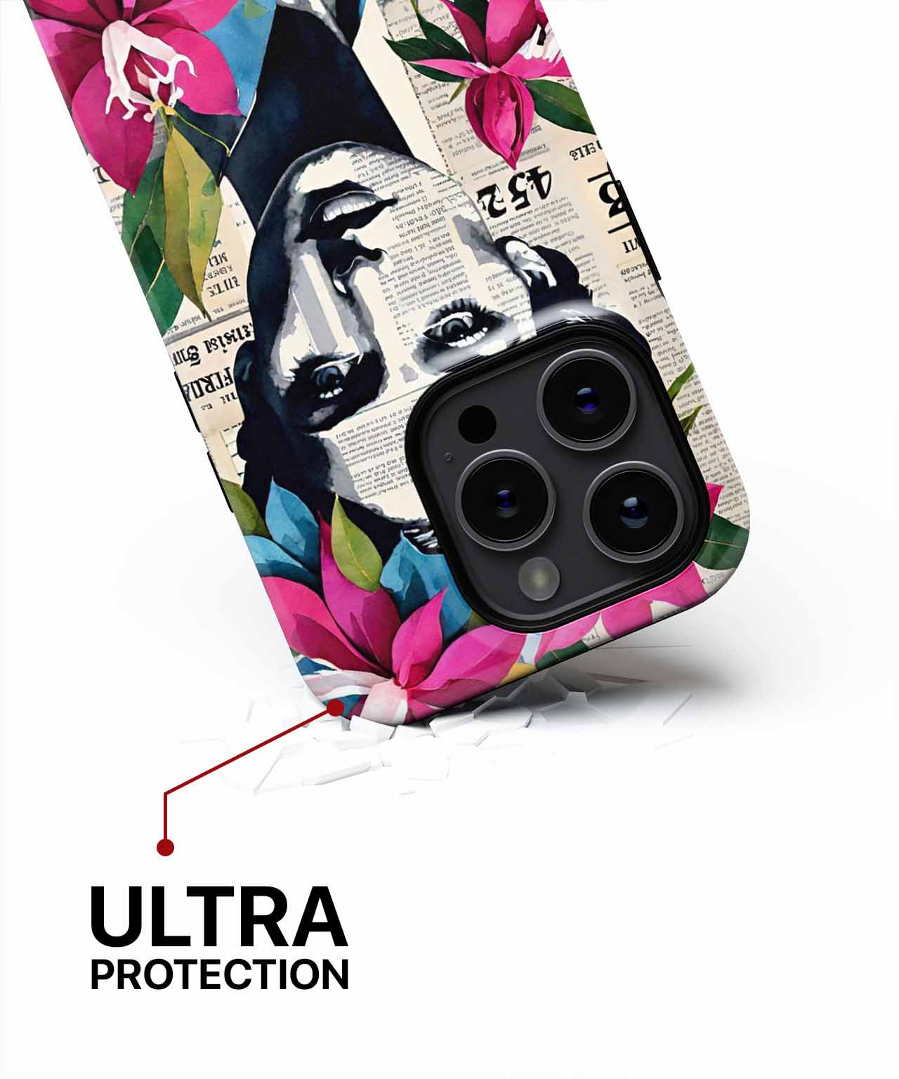 Blooming Beauty in a Newspaper Jungle iPhone case Case Cazify - Delivery Canada