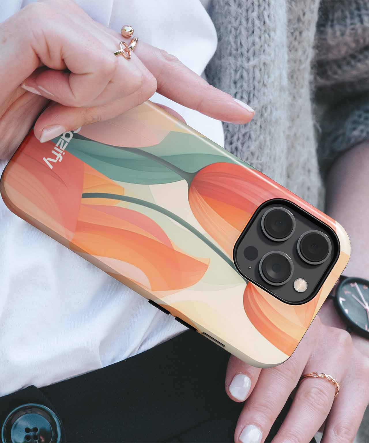 Blooming Tulips in a Colorful Dance iPhone case Case Cazify - Delivery Canada