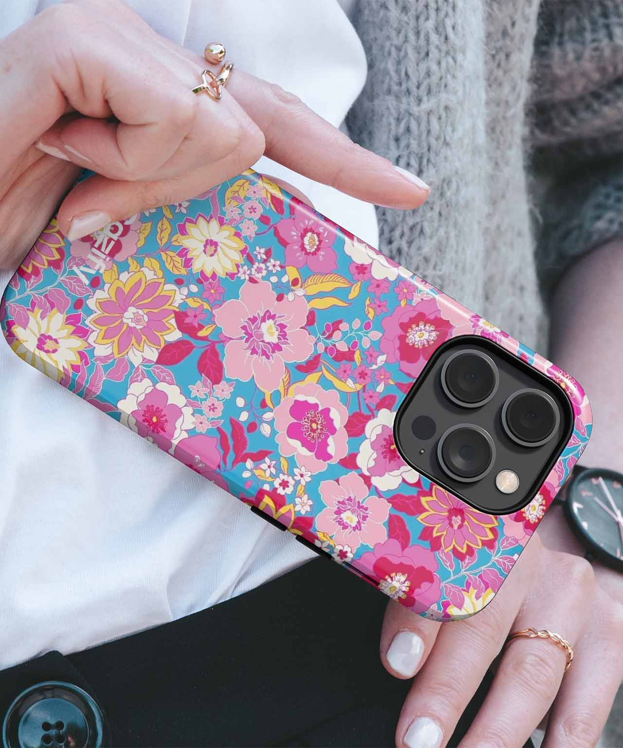 Blooming Vibrant Floral Delight iPhone case Case Cazify - Delivery Canada