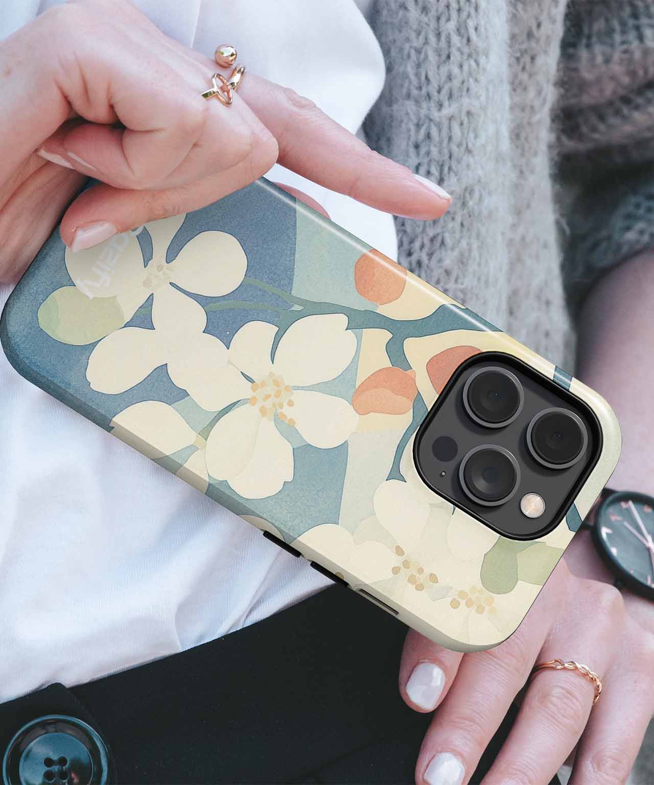 Blossom Bonanza in Soft Hues iPhone case Case Cazify - Delivery Canada
