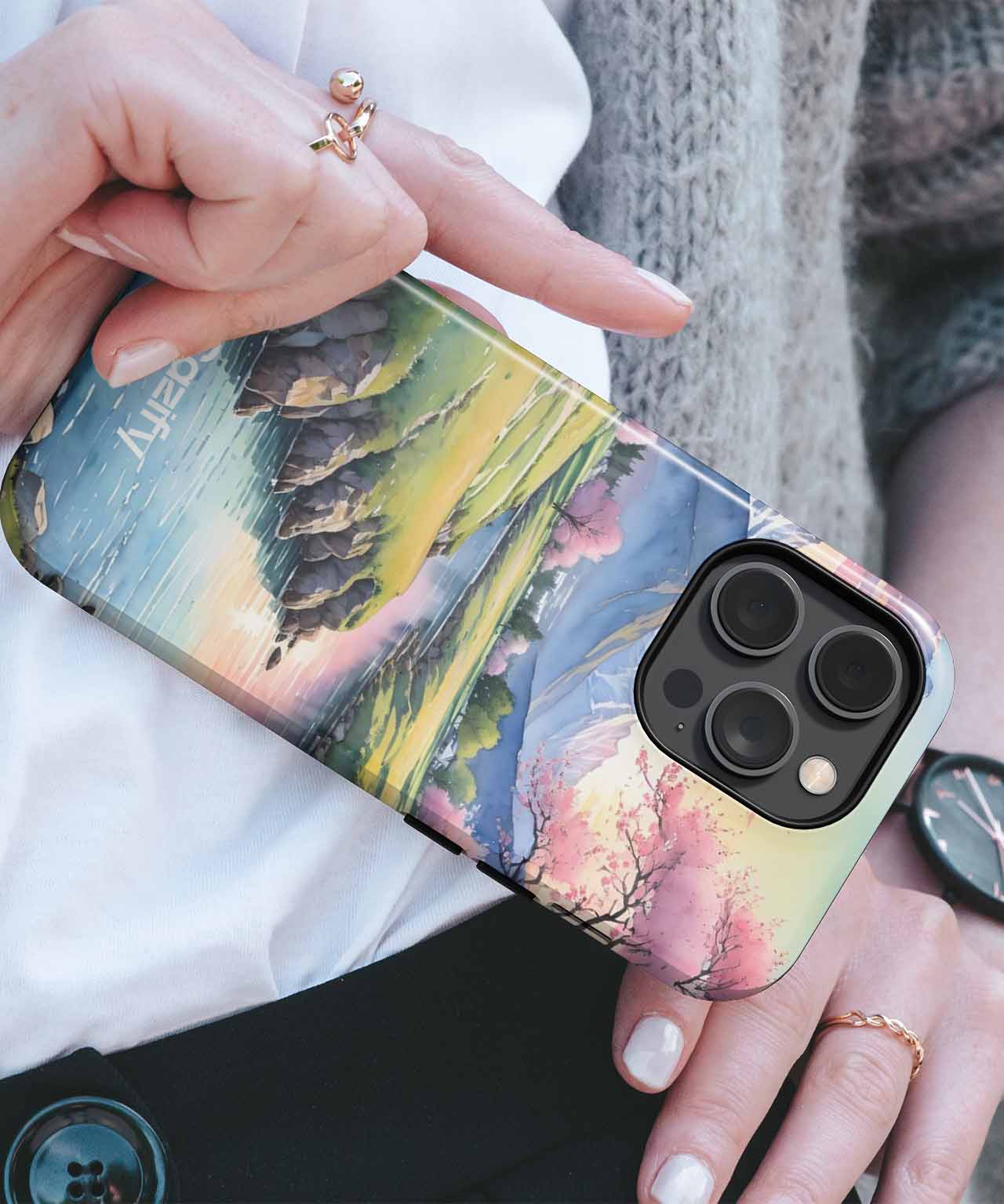 Blossoming Dreams in a Serene Valley iPhone case Case Cazify - Delivery Canada