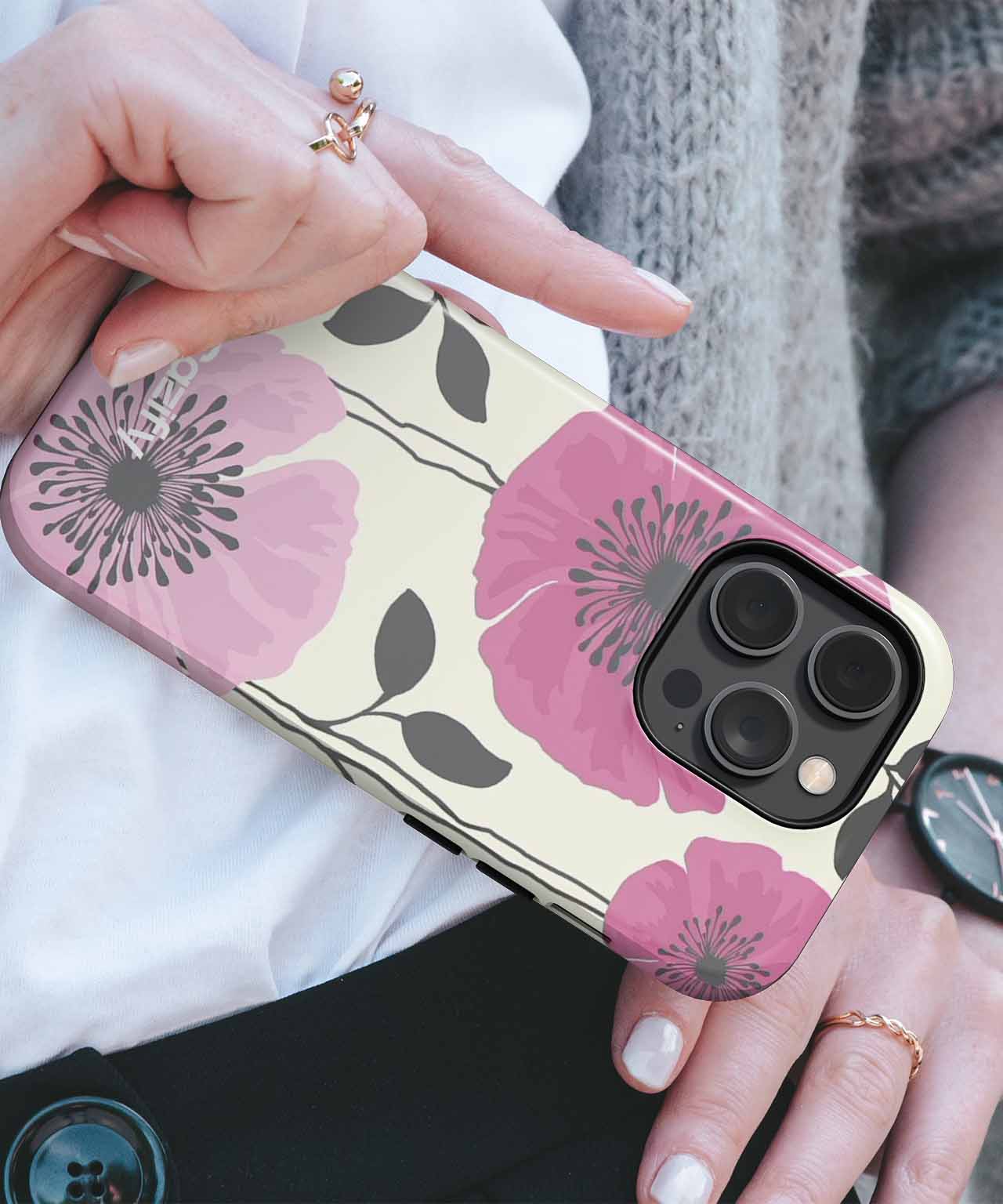 Blossoming Floral Delight in Pink iPhone case Case Cazify - Delivery Canada