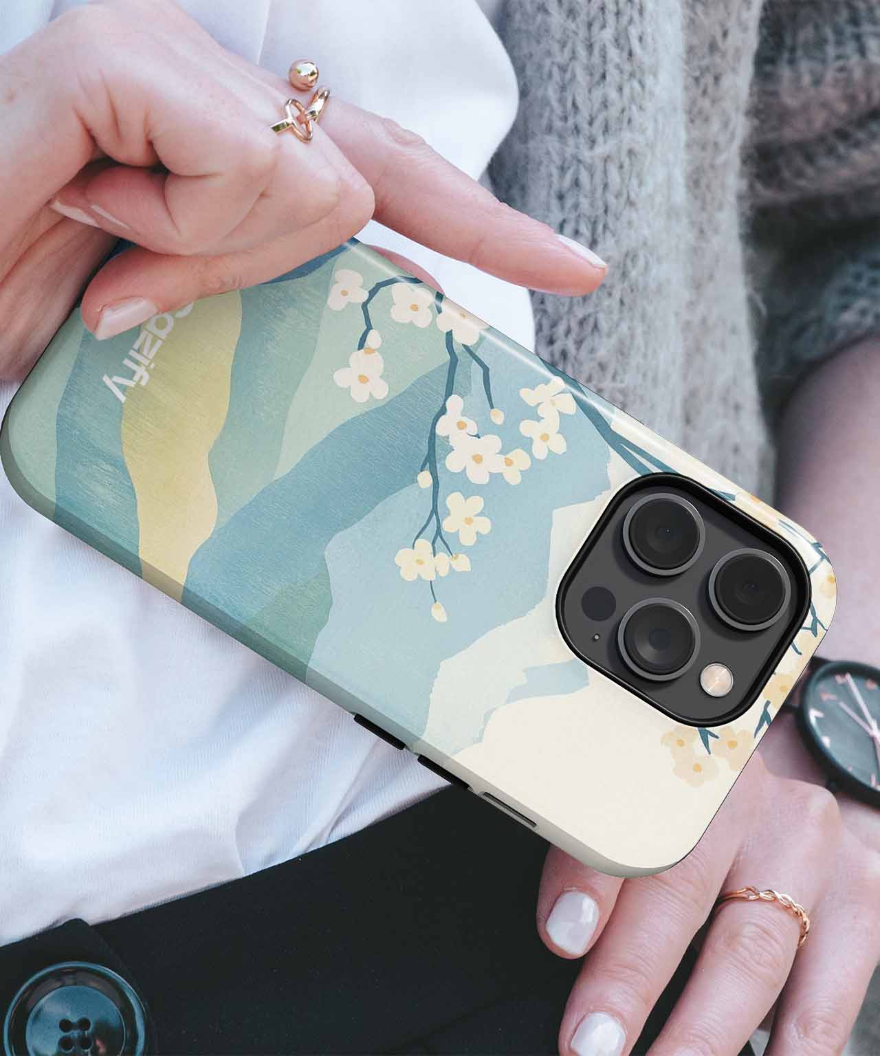 Blossoming Mountains in a Dreamy Landscape iPhone case Case Cazify - Delivery Canada