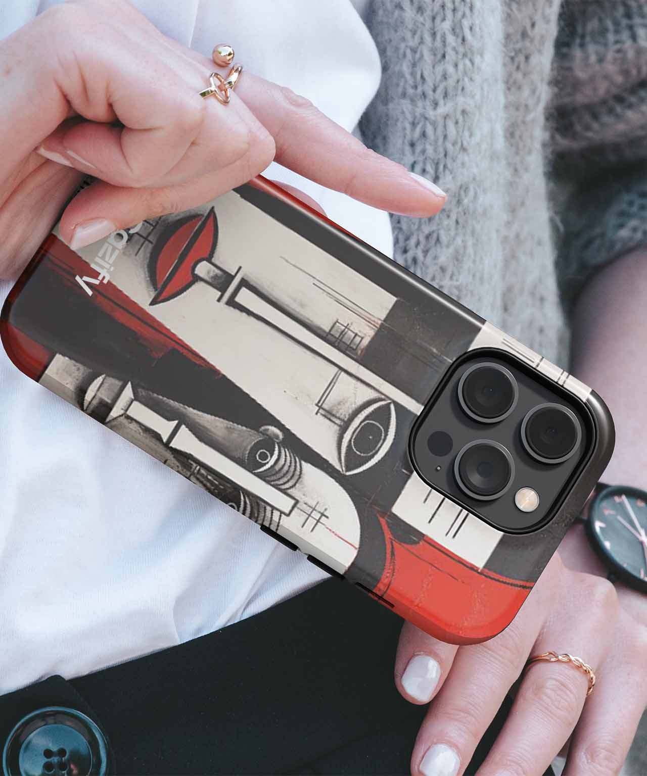 Bold Abstract Faces in Contrast iPhone case Case Cazify - Delivery Canada
