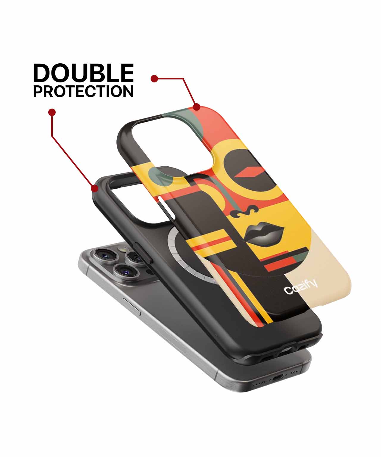 Bold Colorful Abstract Face Design iPhone case Case Cazify - Delivery Canada