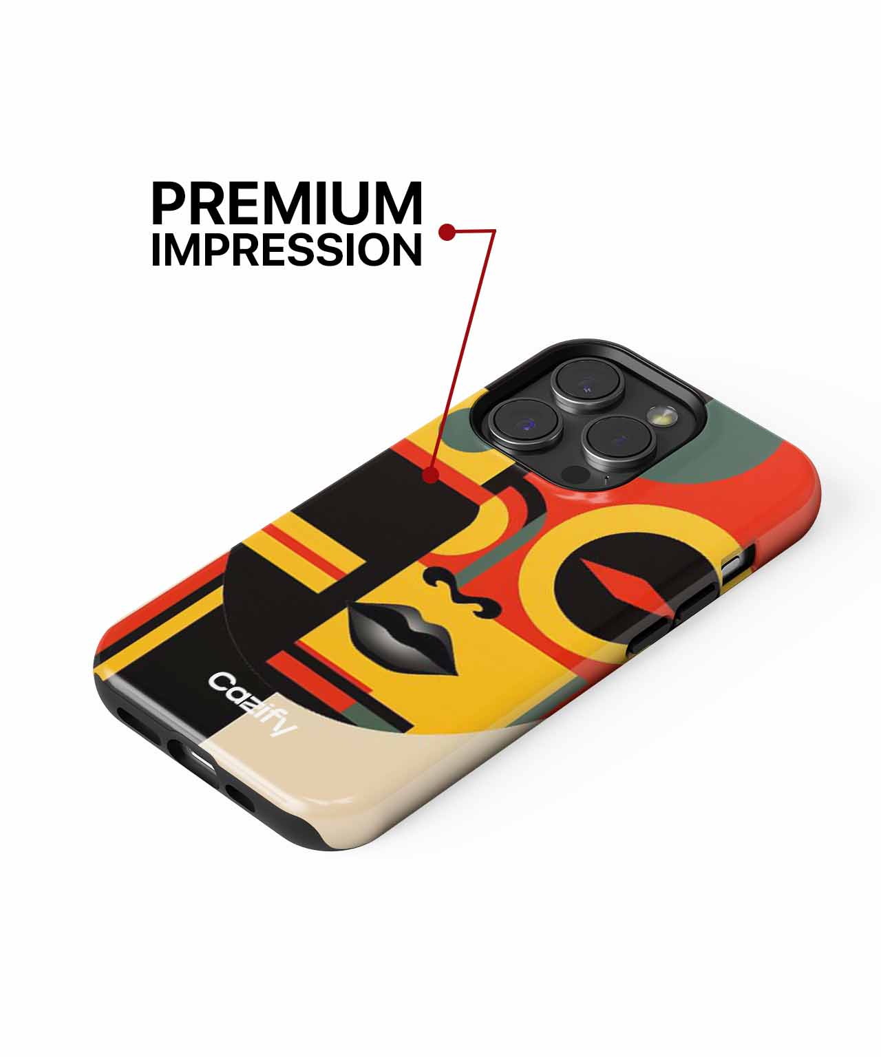 Bold Colorful Abstract Face Design iPhone case Case Cazify - Delivery Canada