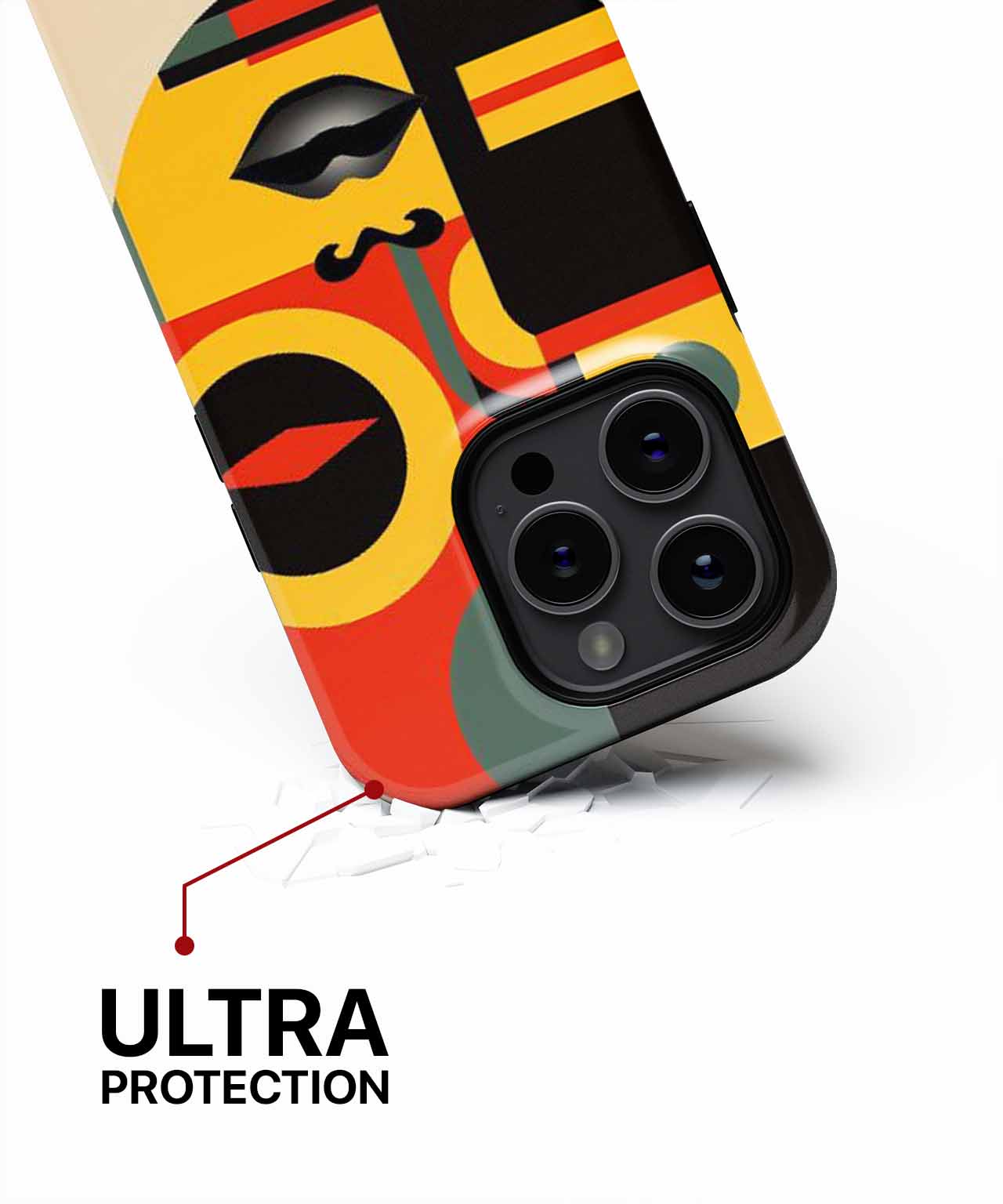 Bold Colorful Abstract Face Design iPhone case Case Cazify - Delivery Canada