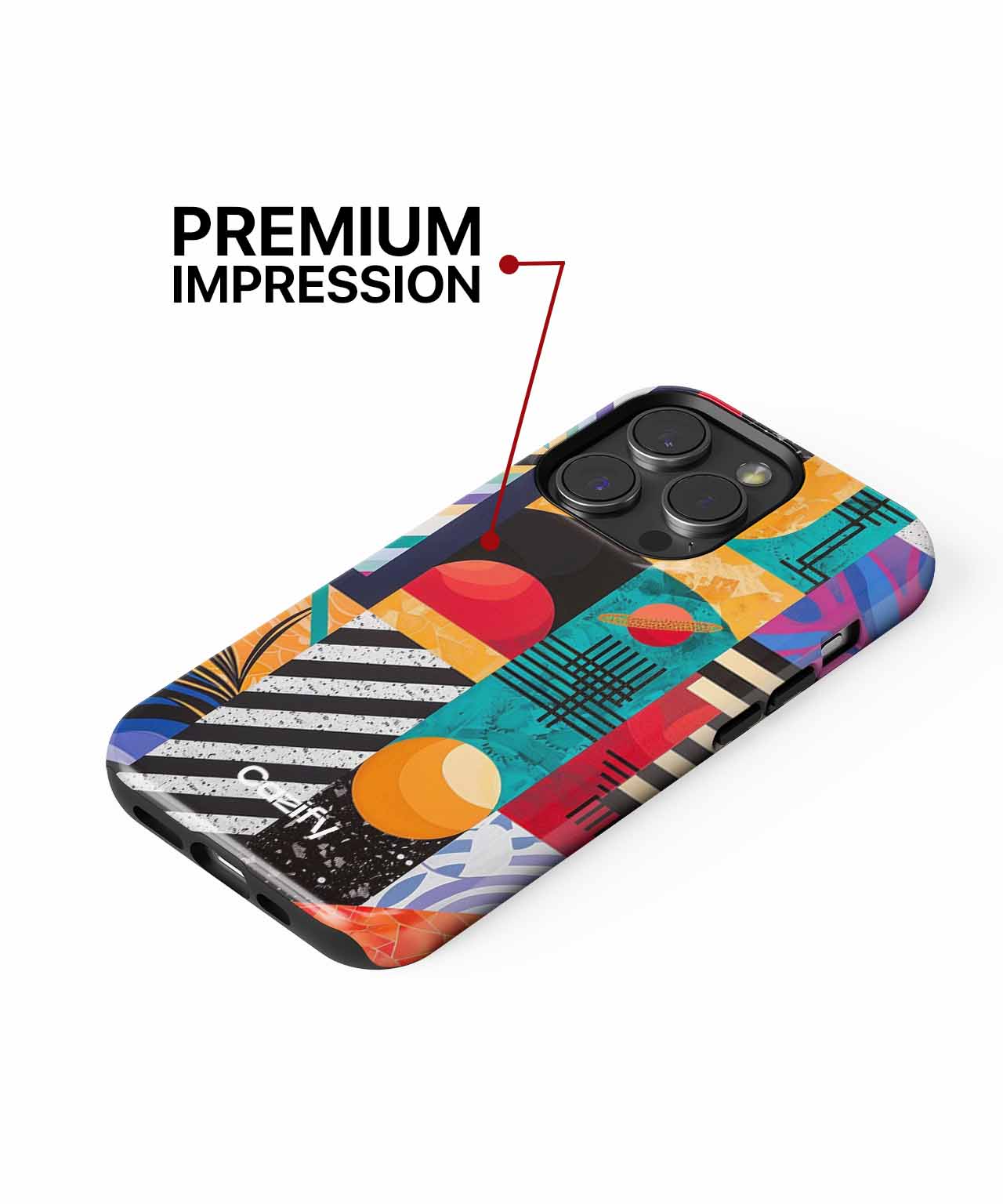 Bold Colorful Geometric Extravaganza iPhone case Case Cazify - Delivery Canada
