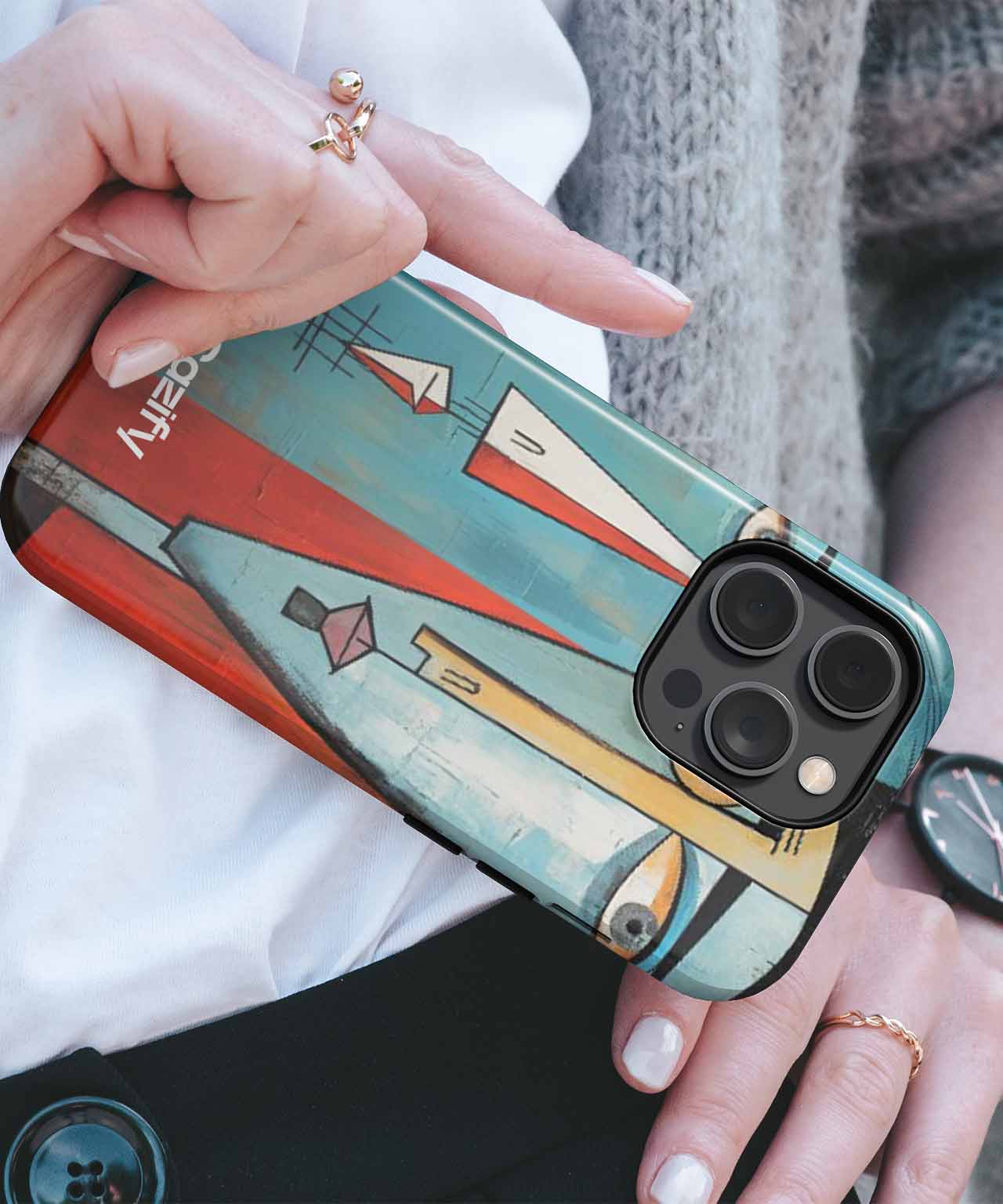 Bold Quirky Faces in Vibrant Colors iPhone case Case Cazify - Delivery Canada