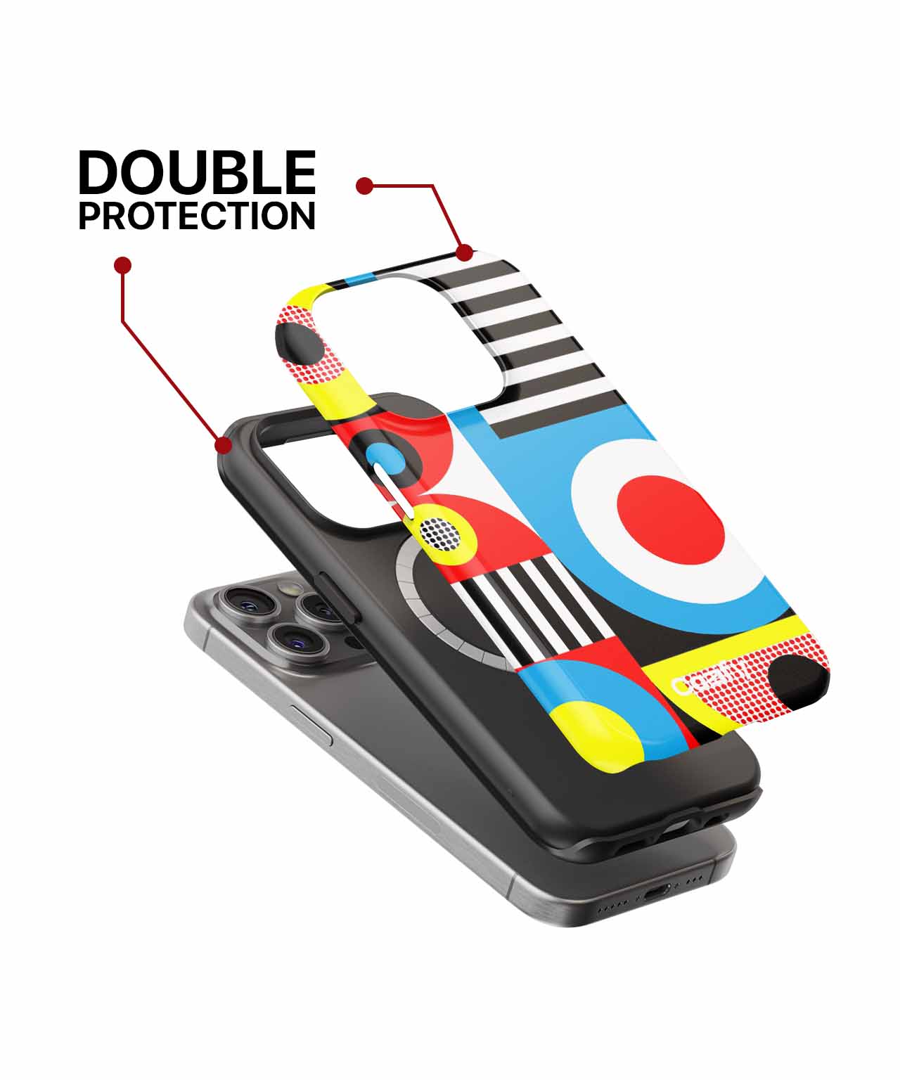 Bouncing Colorful Geometric Playground iPhone case Case Cazify - Delivery Canada