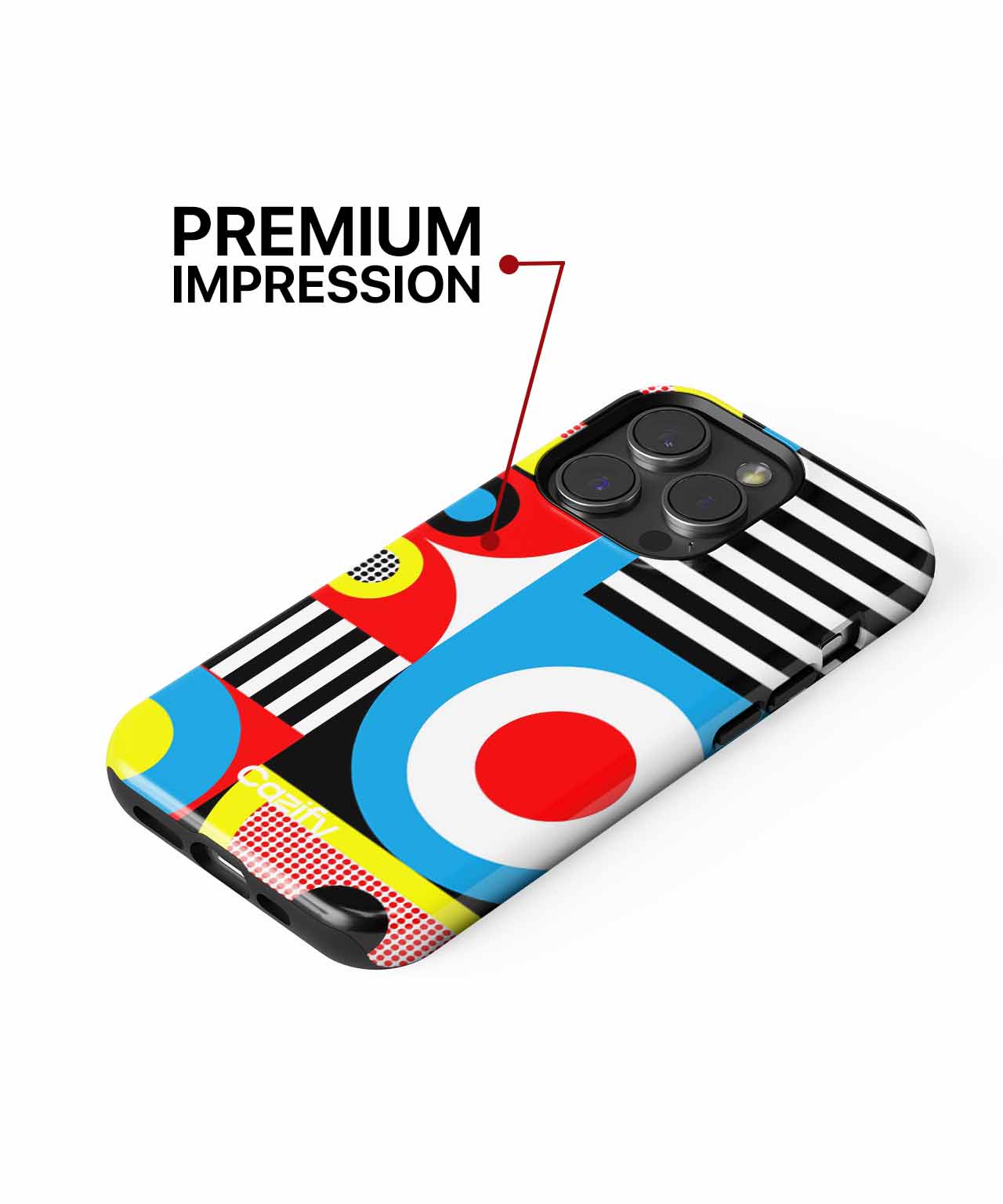 Bouncing Colorful Geometric Playground iPhone case Case Cazify - Delivery Canada
