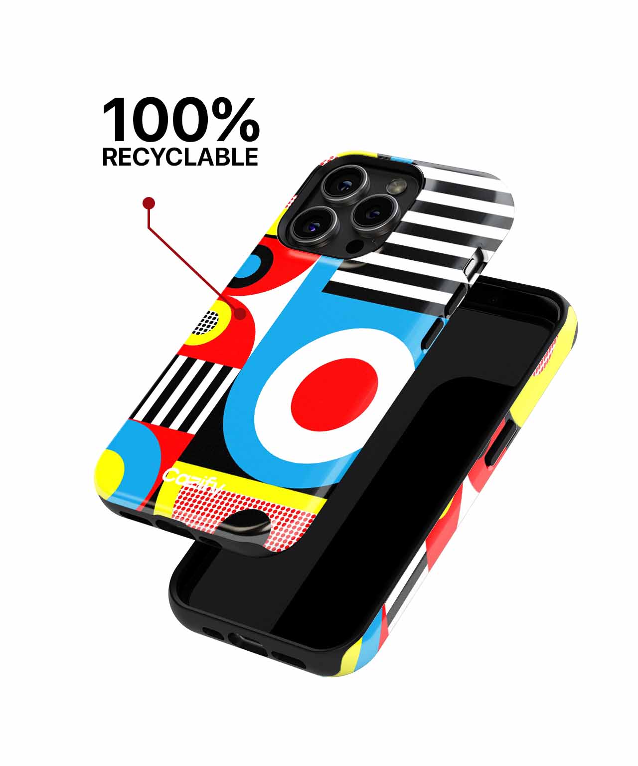 Bouncing Colorful Geometric Playground iPhone case Case Cazify - Delivery Canada