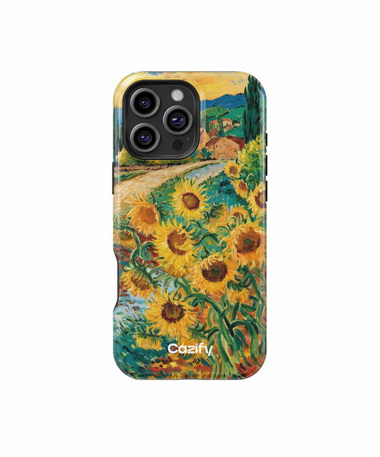 Bright and Cheerful Sunflower Meadow iPhone case Case Cazify - Delivery Canada