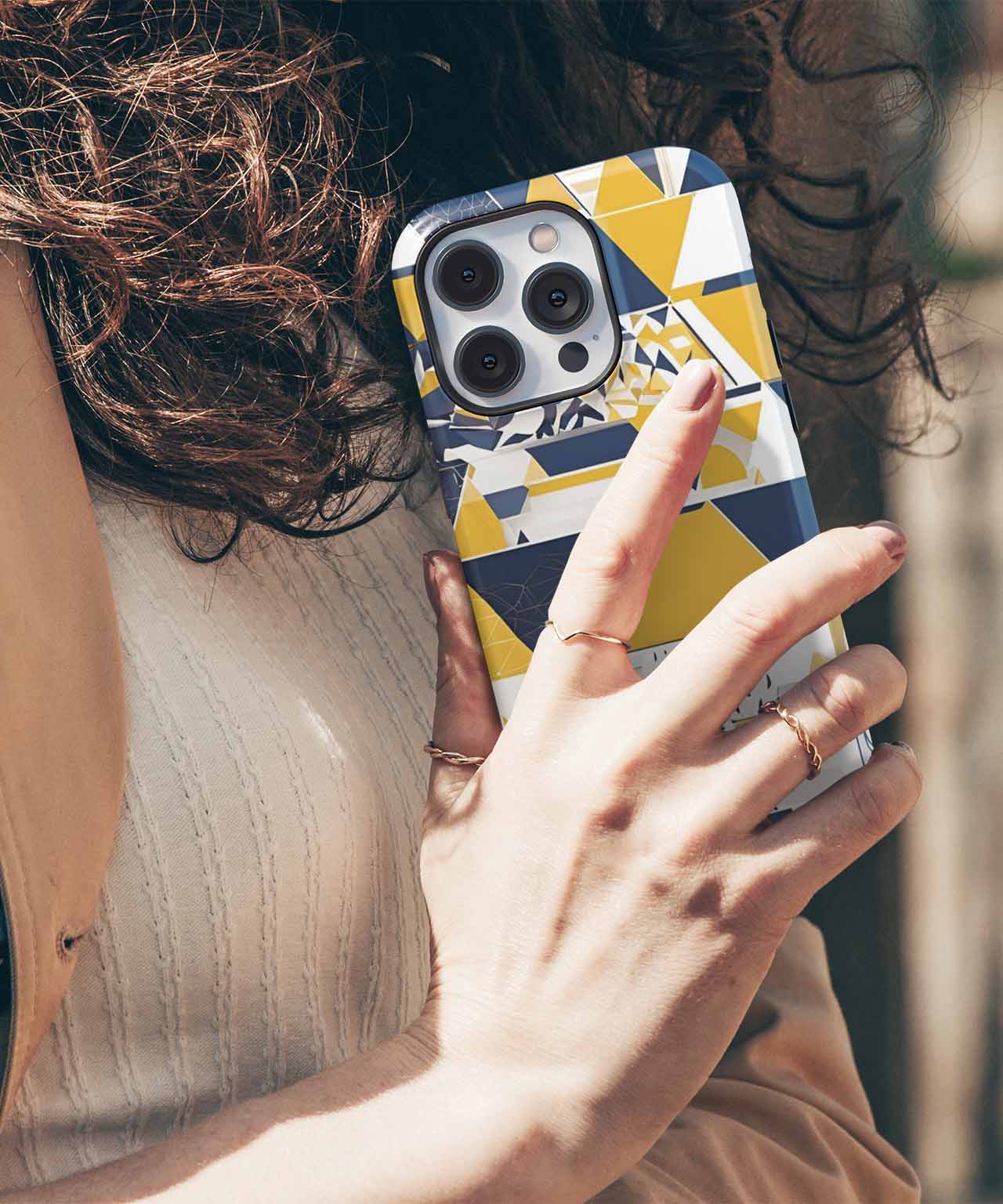 Bright Geometric Chaos and Harmony iPhone case Case Cazify - Delivery Canada