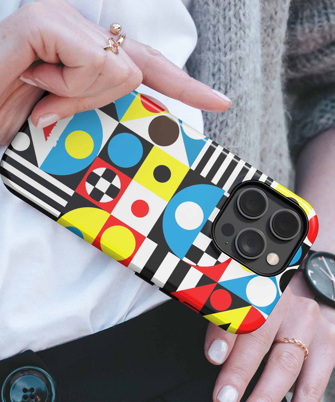 Bright Geometric Fun for Every Space iPhone case Case Cazify - Delivery Canada