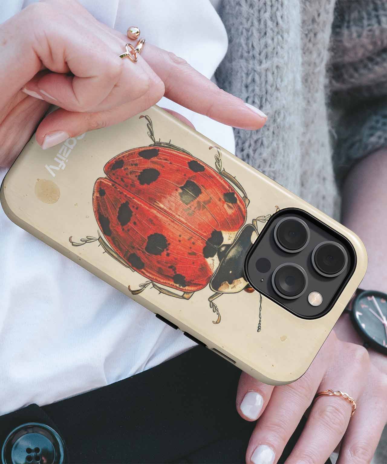 Bright Red Polka Dot Ladybug Adventure iPhone case Case Cazify - Delivery Canada