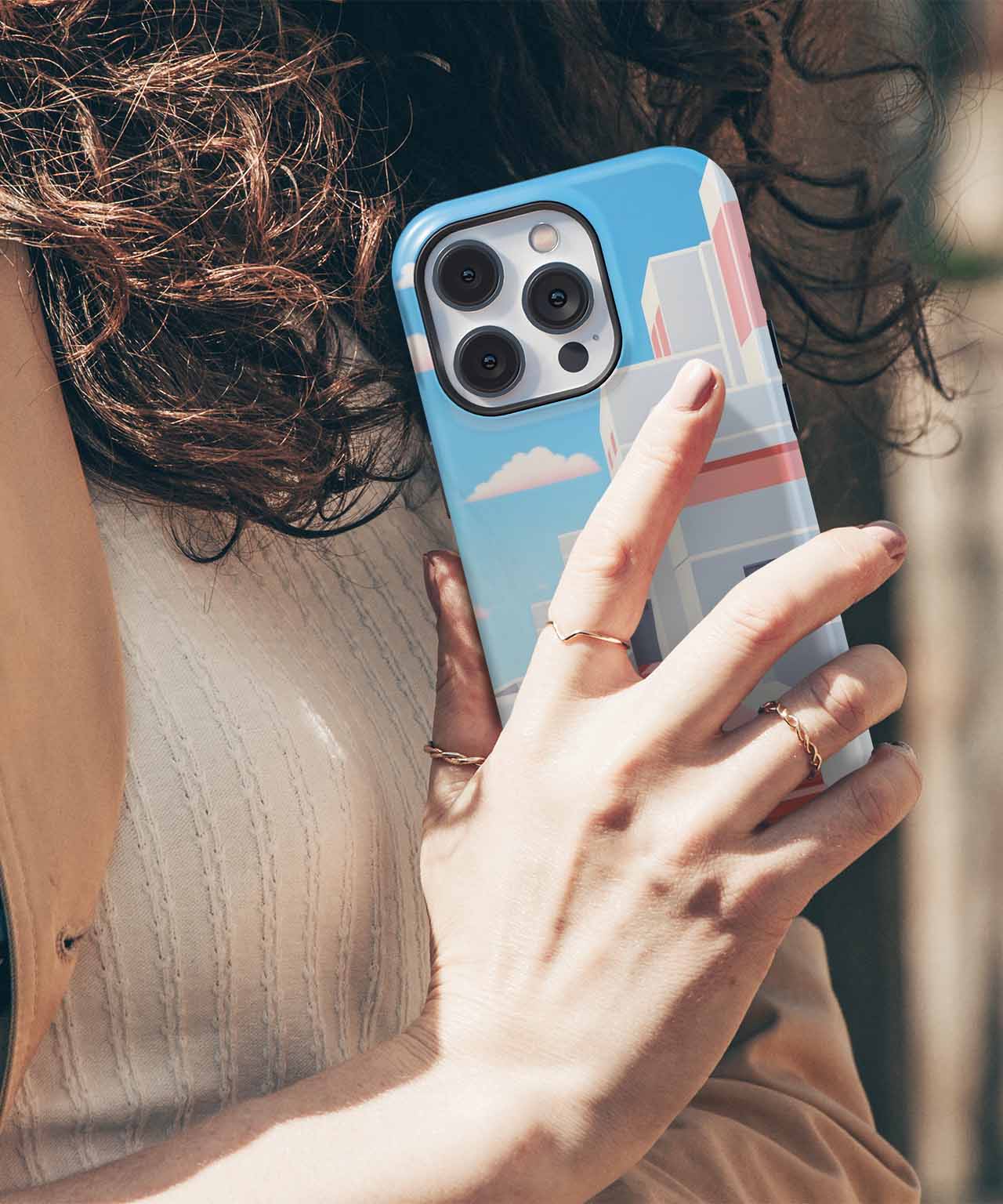 Bright Sunny Steps to Nowhere iPhone case Case Cazify - Delivery Canada
