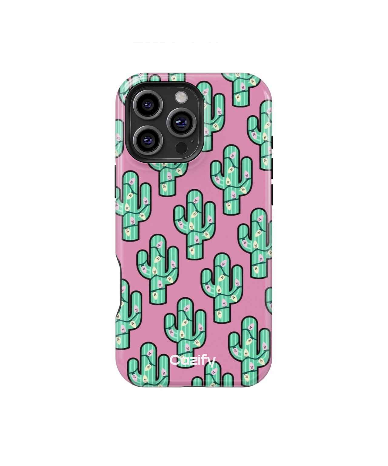 Cactus Party on a Pink Background iPhone case Case Cazify - Delivery Canada