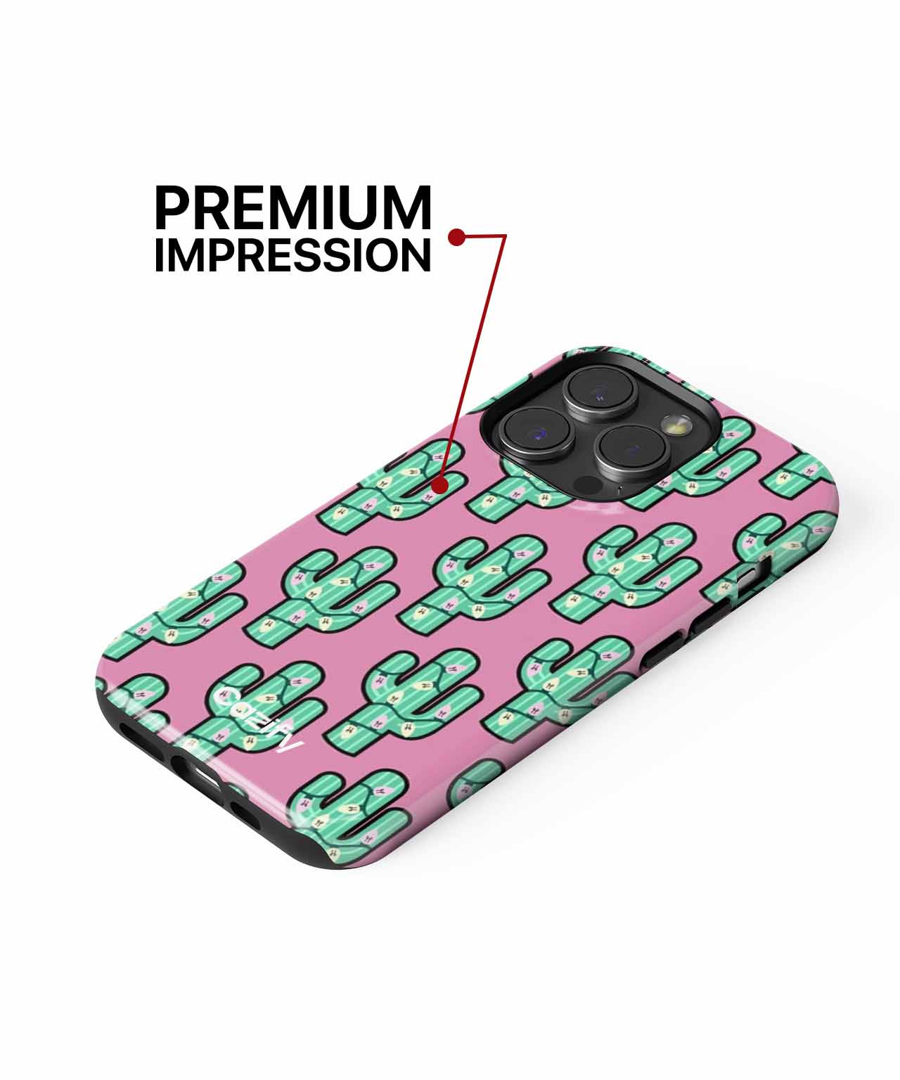 Cactus Party on a Pink Background iPhone case Case Cazify - Delivery Canada