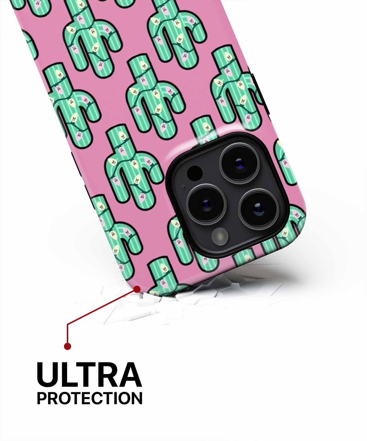 Cactus Party on a Pink Background iPhone case Case Cazify - Delivery Canada