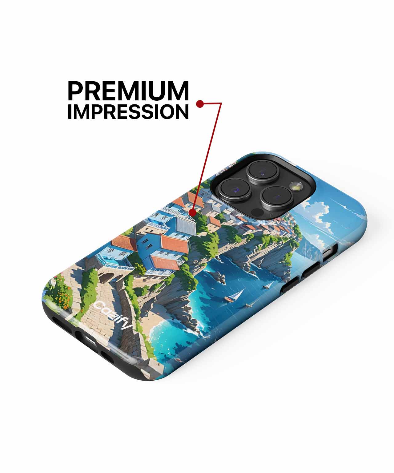 Charming Coastal Village with Boats iPhone case Case Cazify - Delivery Canada