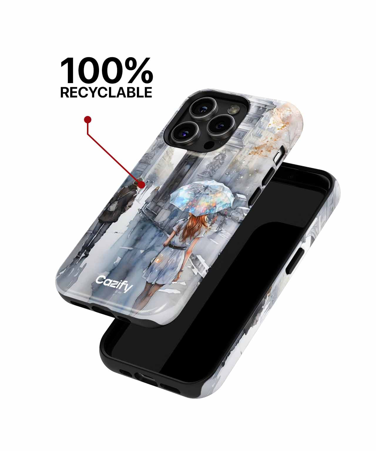 Charming Rainy Day in Paris iPhone case Case Cazify - Delivery Canada