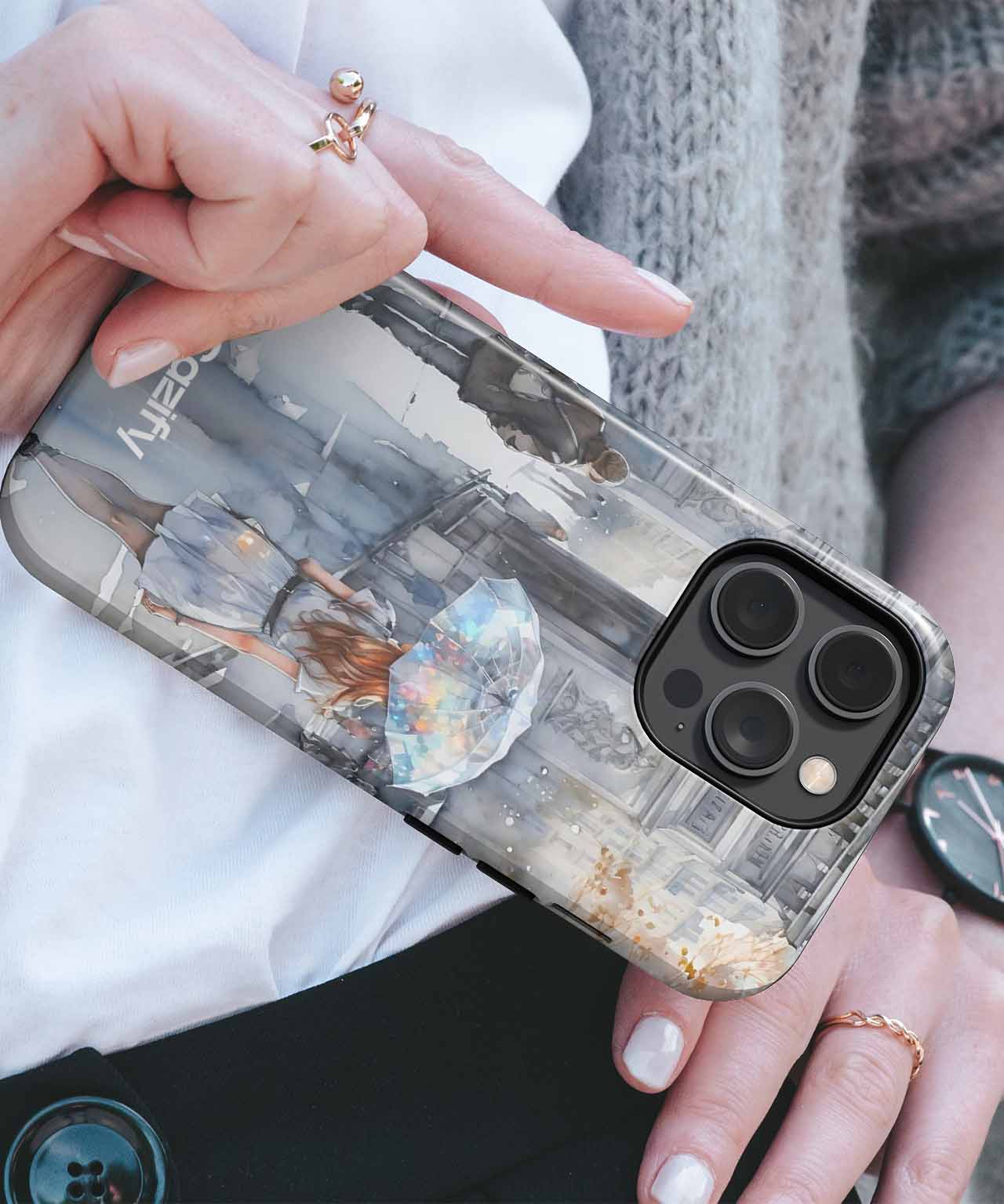 Charming Rainy Day in Paris iPhone case Case Cazify - Delivery Canada