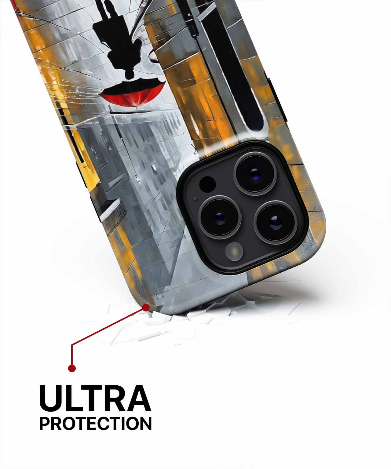 Charming Rainy Day Stroll with Red Umbrella iPhone case Case Cazify - Delivery Canada