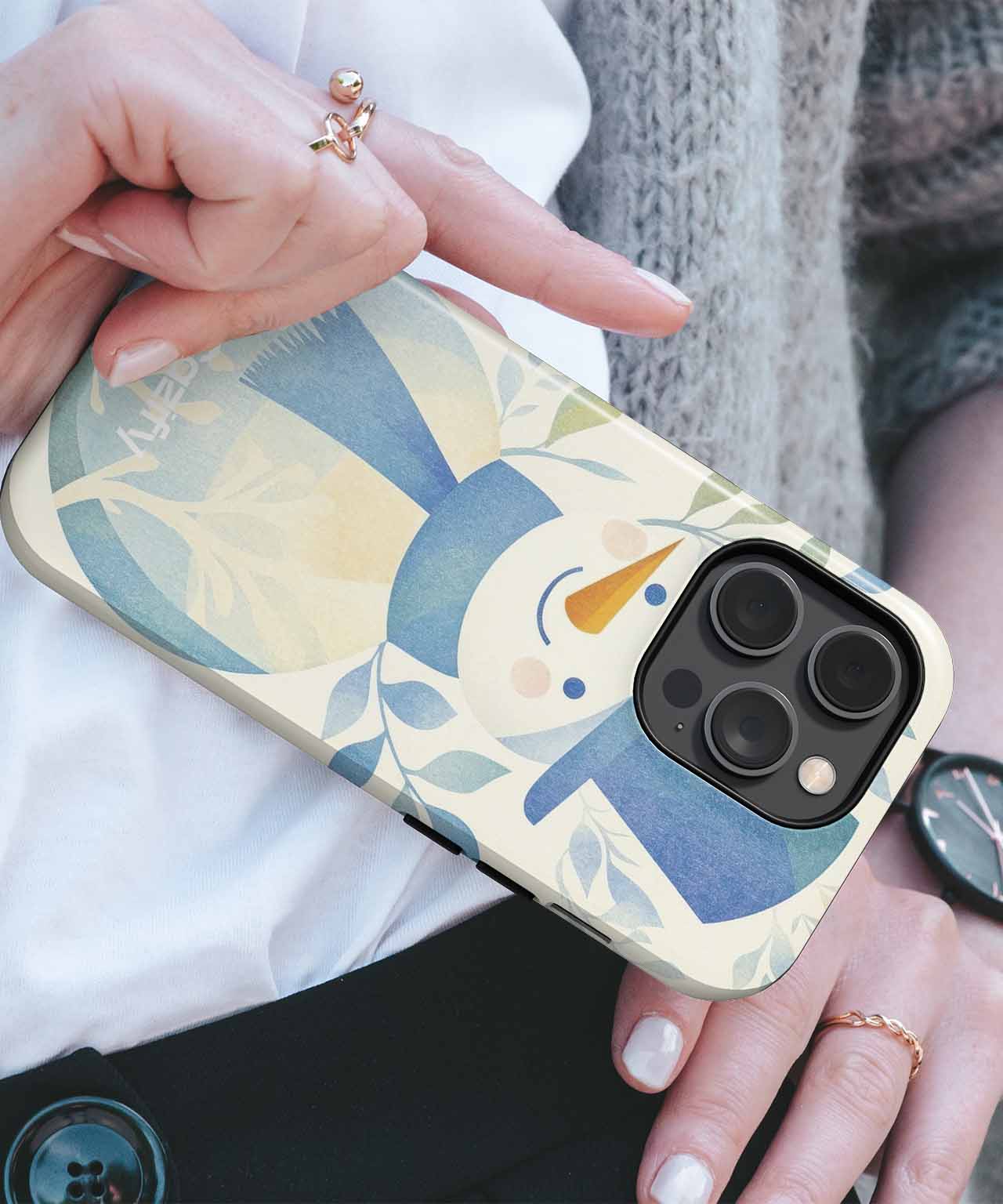 Charming Snowman Smiling in Winter Wonderland iPhone case Case Cazify - Delivery Canada