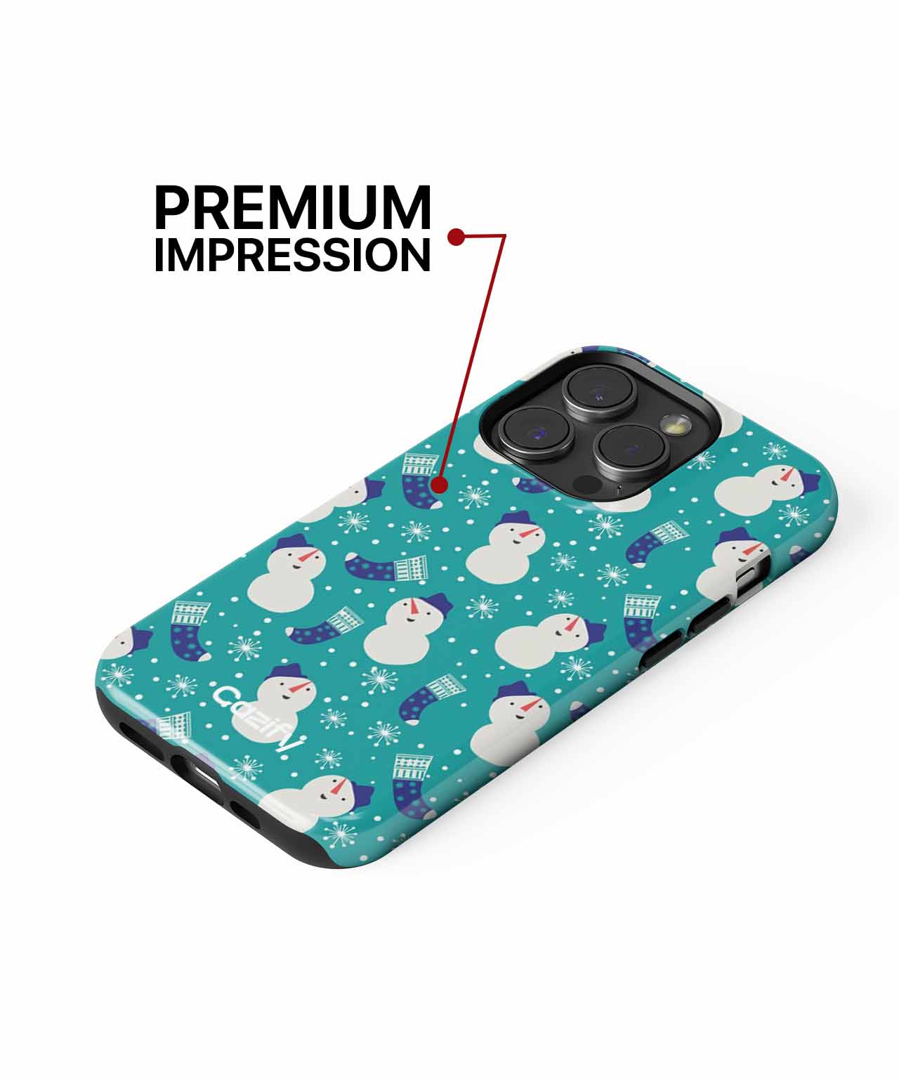 Charming Snowmen and Socks Dance iPhone case Case Cazify - Delivery Canada