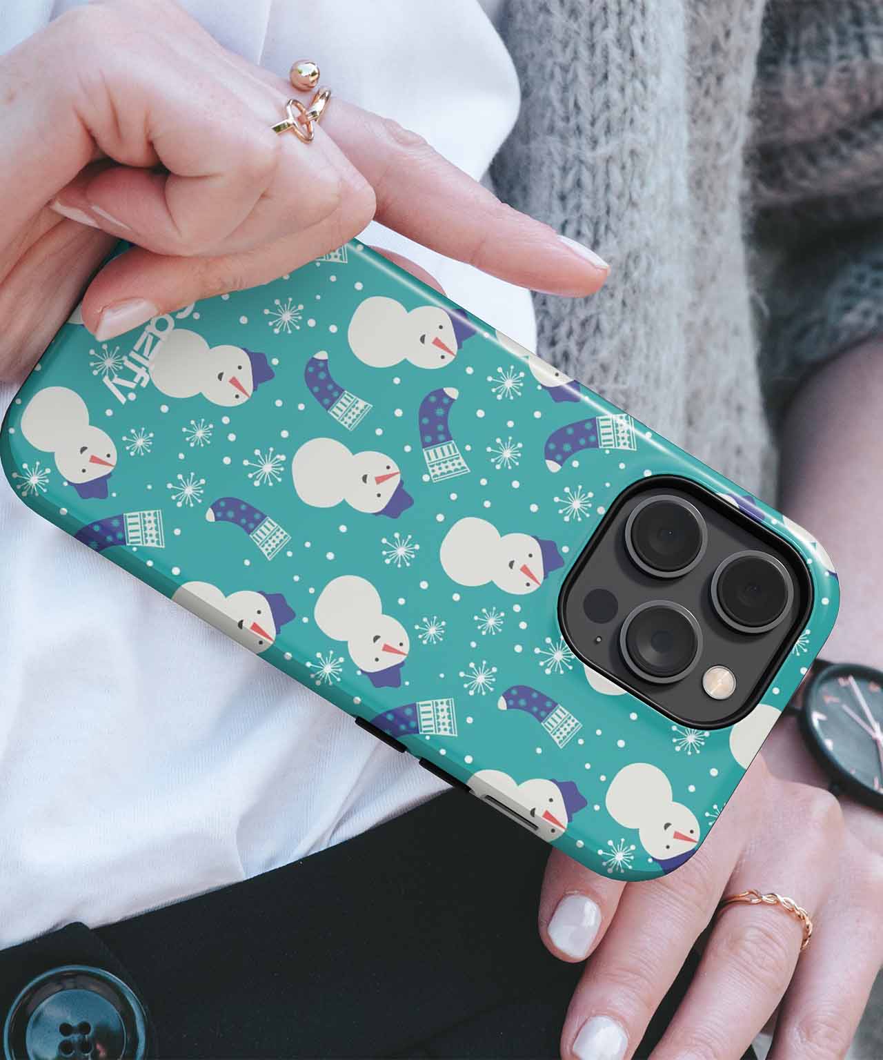Charming Snowmen and Socks Dance iPhone case Case Cazify - Delivery Canada